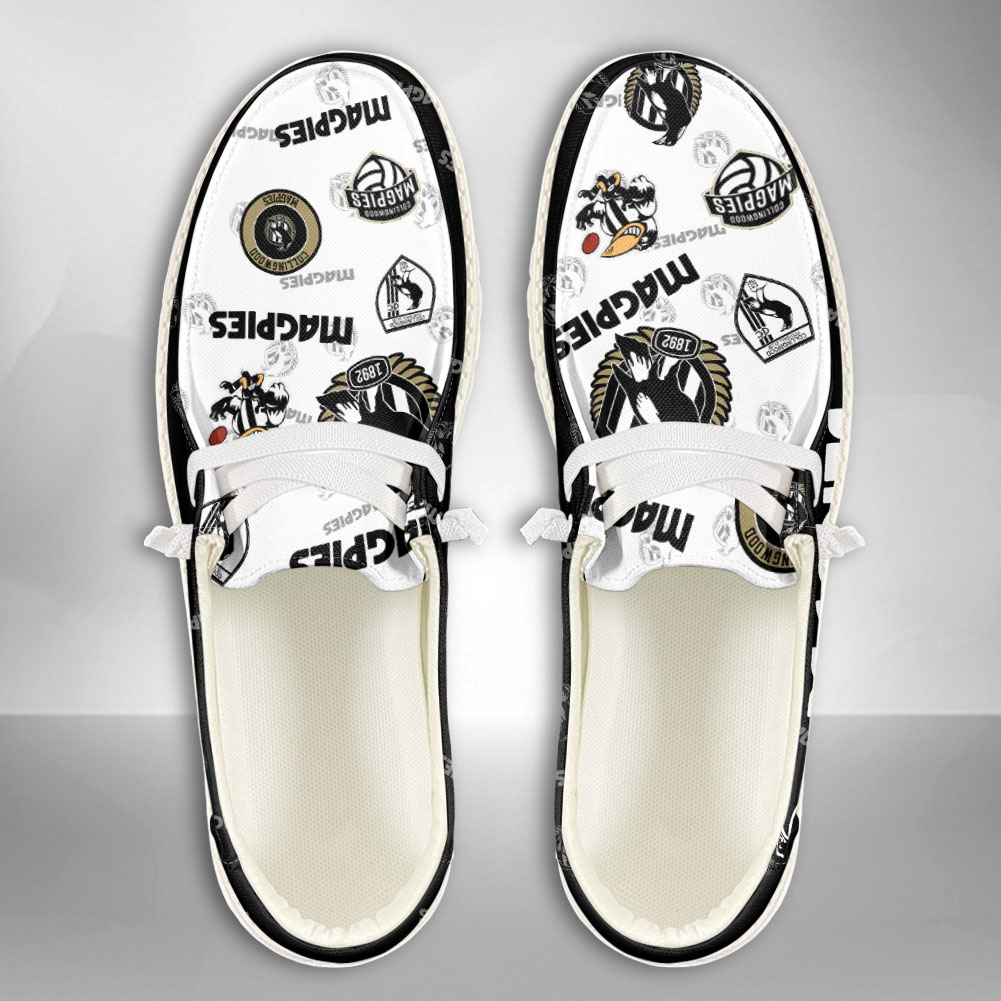 footwearelite afl collingwood magpies custom name hey dude shoes e6dmr