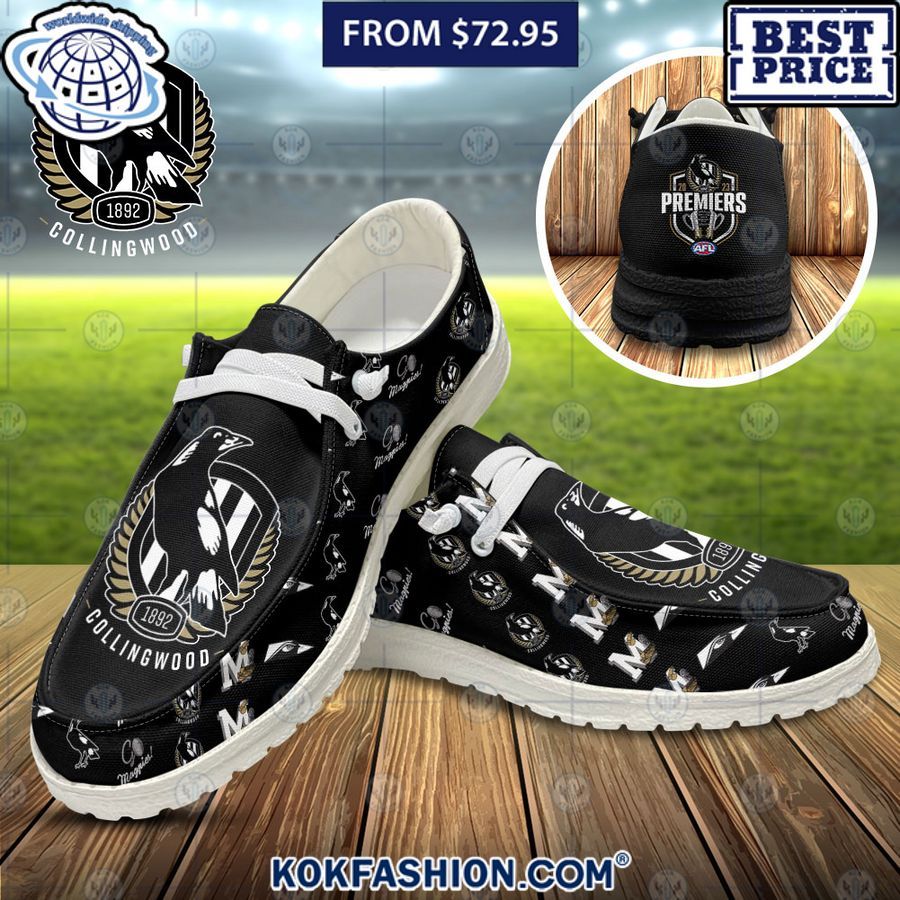 footwearelite afl collingwood magpies custom name hey dude shoes hlzhg