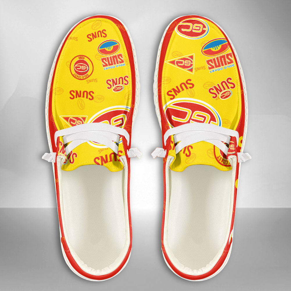 footwearelite afl gold coast suns custom name hey dude shoes o8jqx