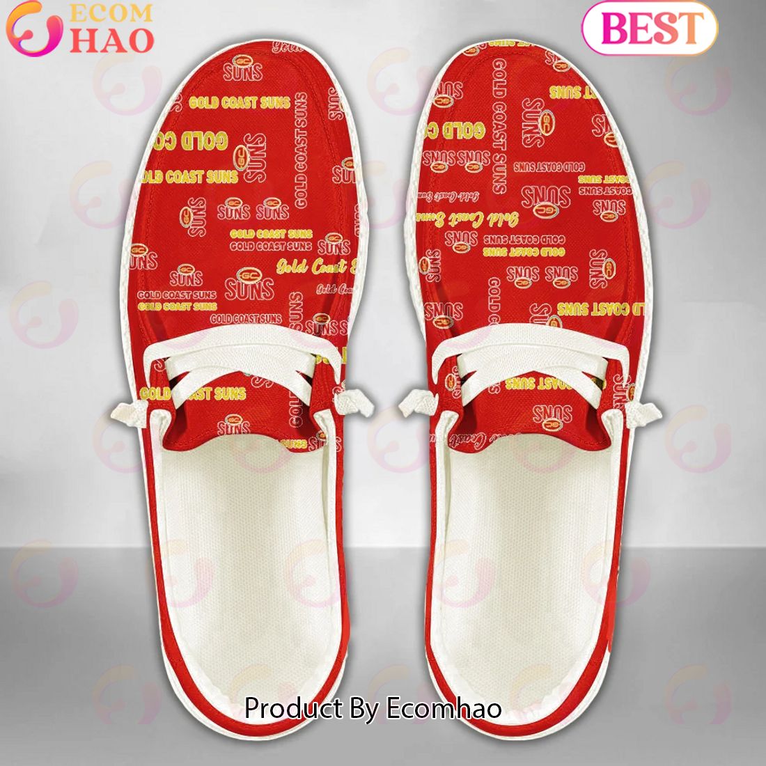 footwearelite afl gold coast suns custom name hey dude shoes waq68