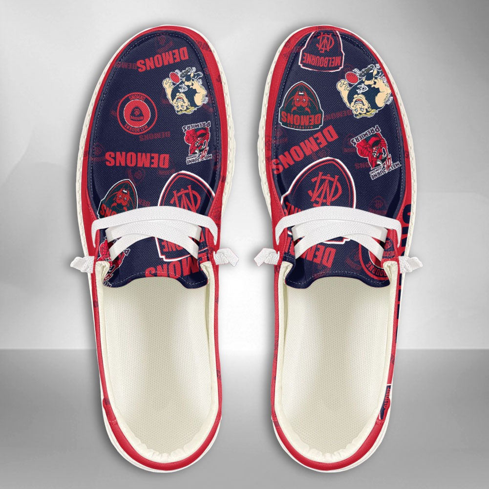 footwearelite afl melbourne demons custom name hey dude shoes bkgvt