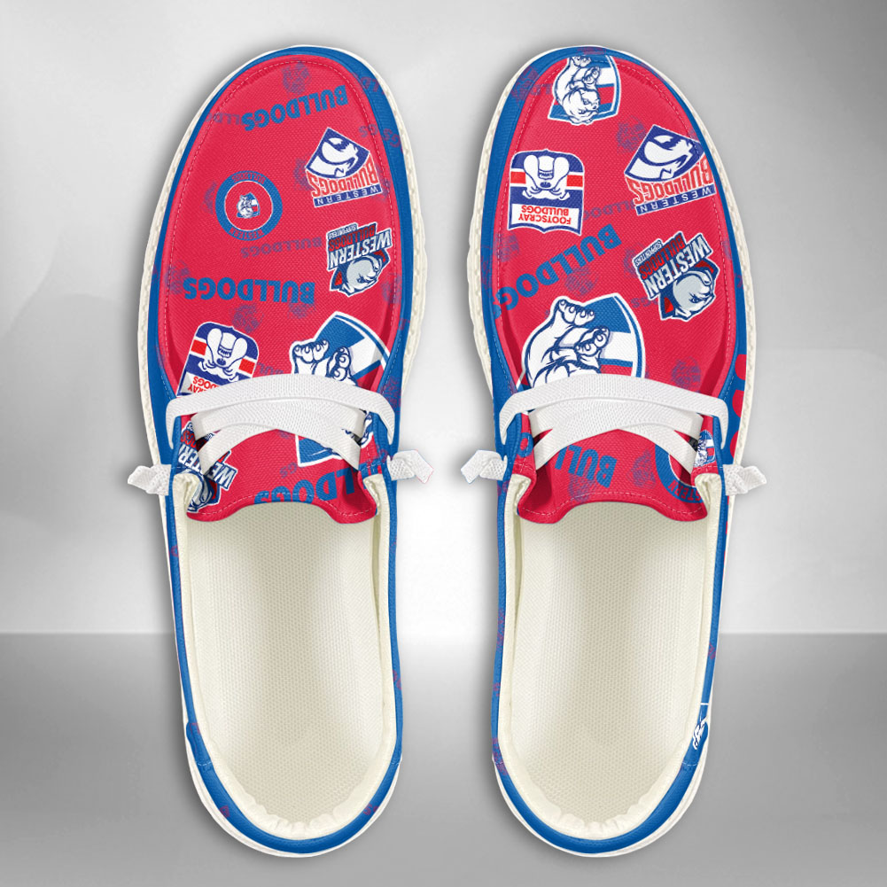 footwearelite afl western bulldogs custom name hey dude shoes oekjd