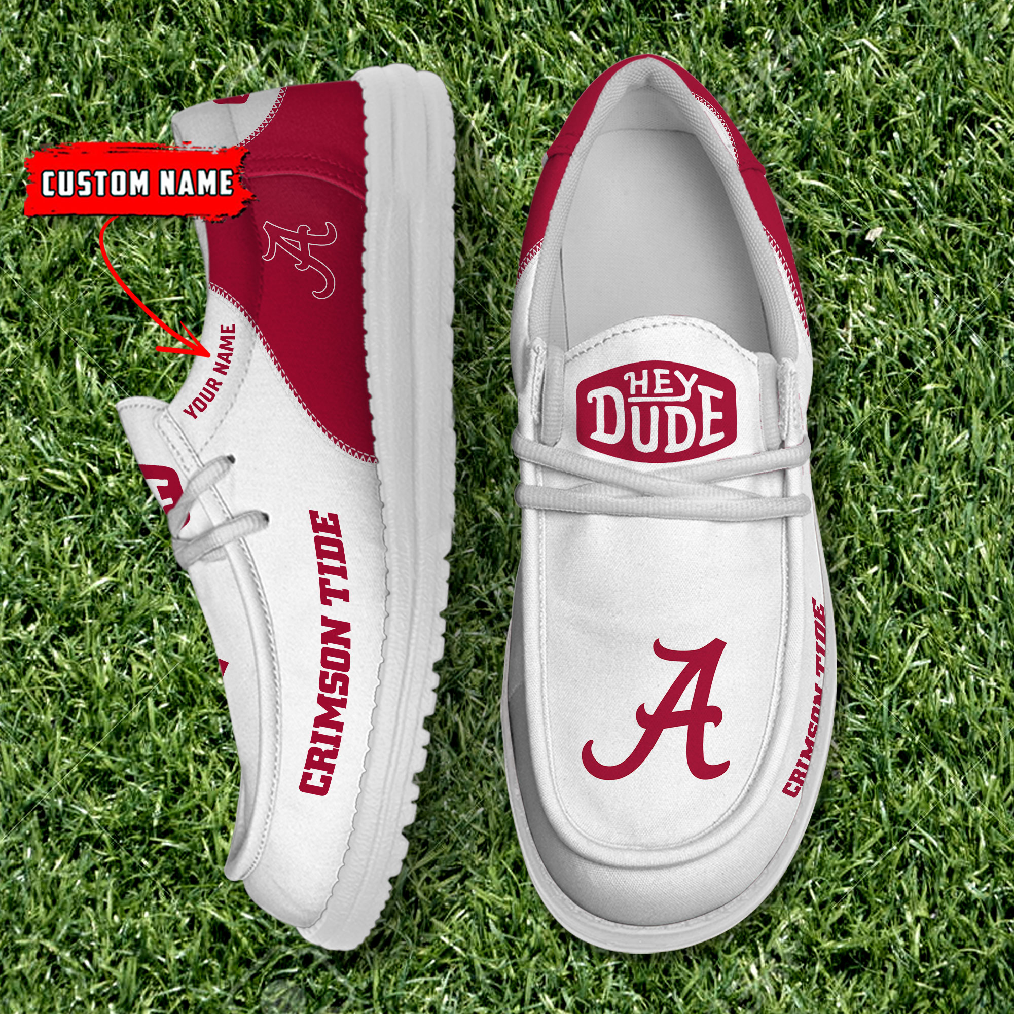 footwearelite alabama crimson tide custom name hey dude shoes 1qc5g