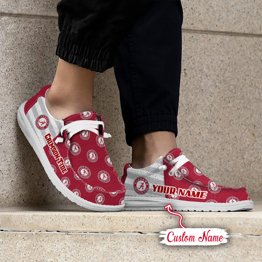 footwearelite alabama crimson tide custom name hey dude shoes dwlhj