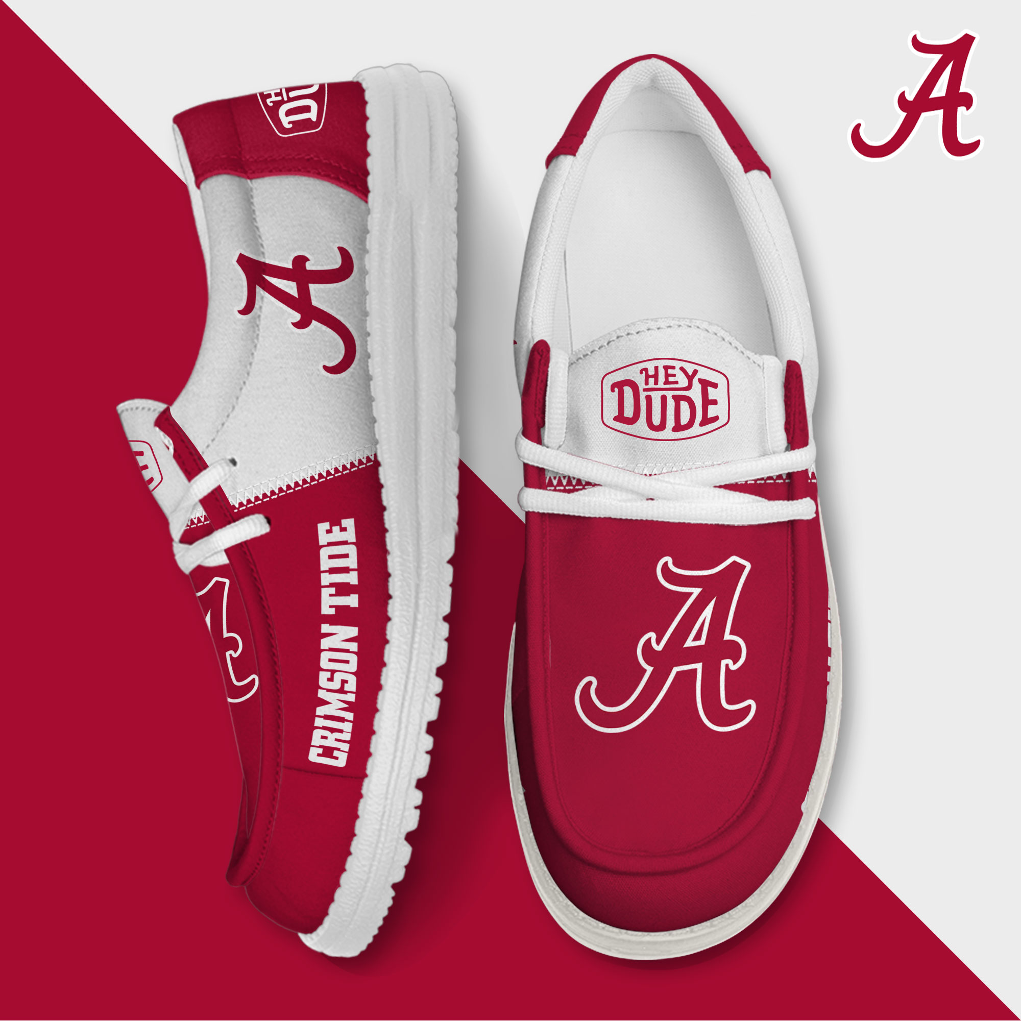 footwearelite alabama crimson tide custom name hey dude shoes ke7wm