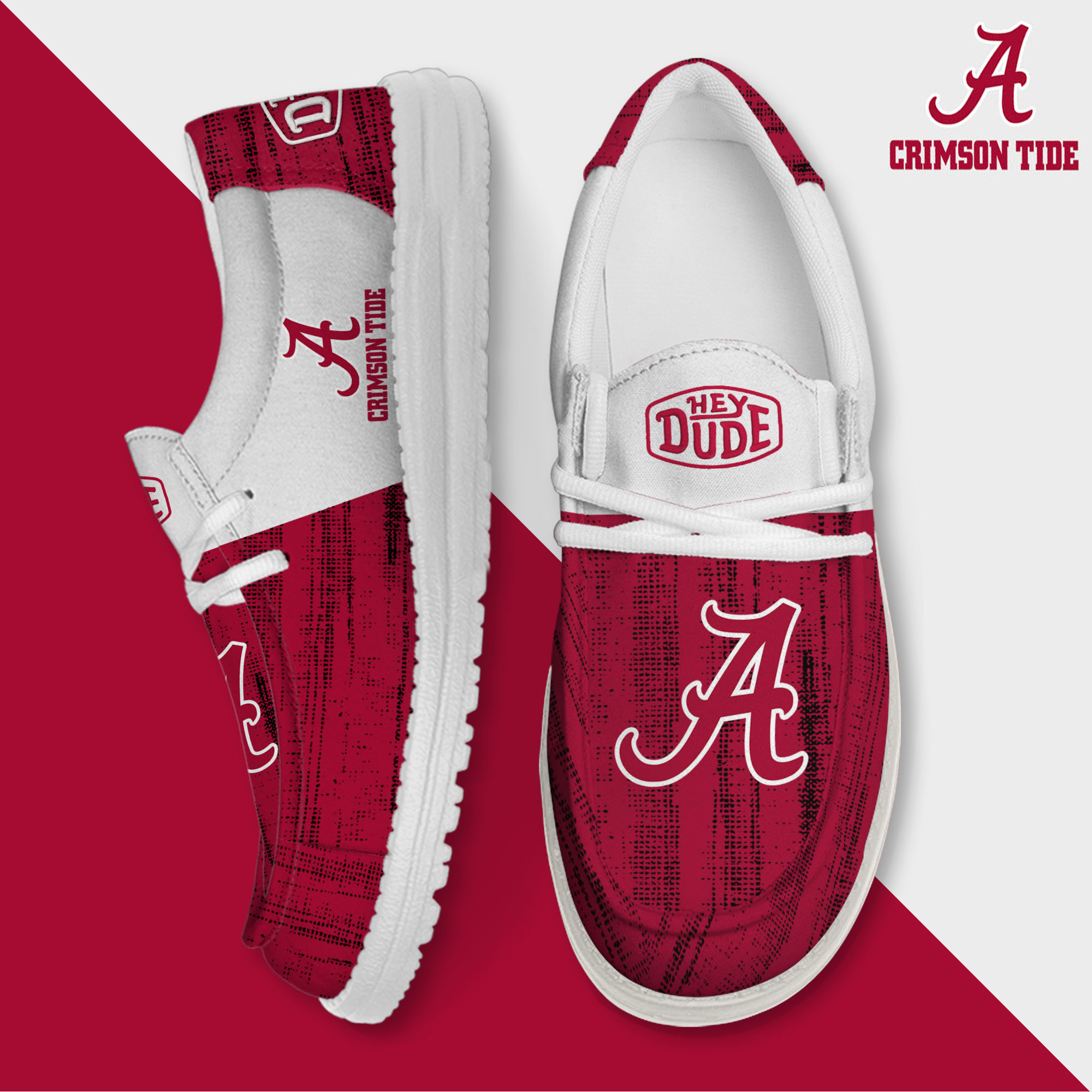 footwearelite alabama crimson tide custom name hey dude shoes lolr8