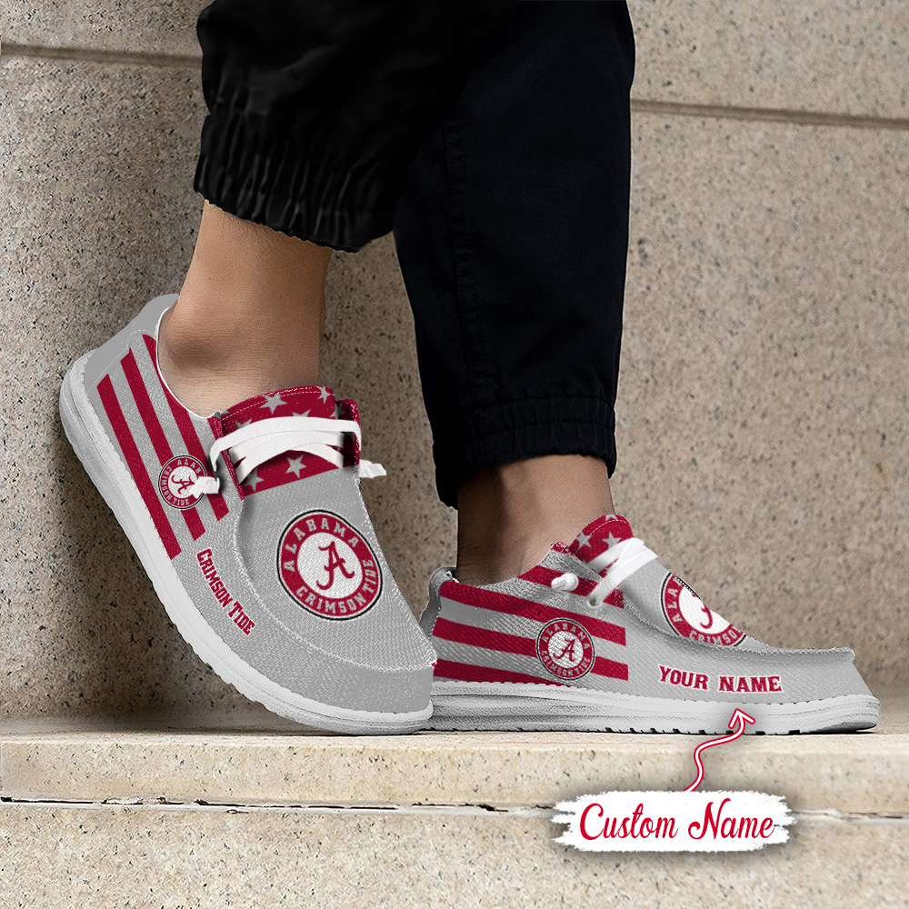 footwearelite alabama crimson tide custom name hey dude shoes mmepf