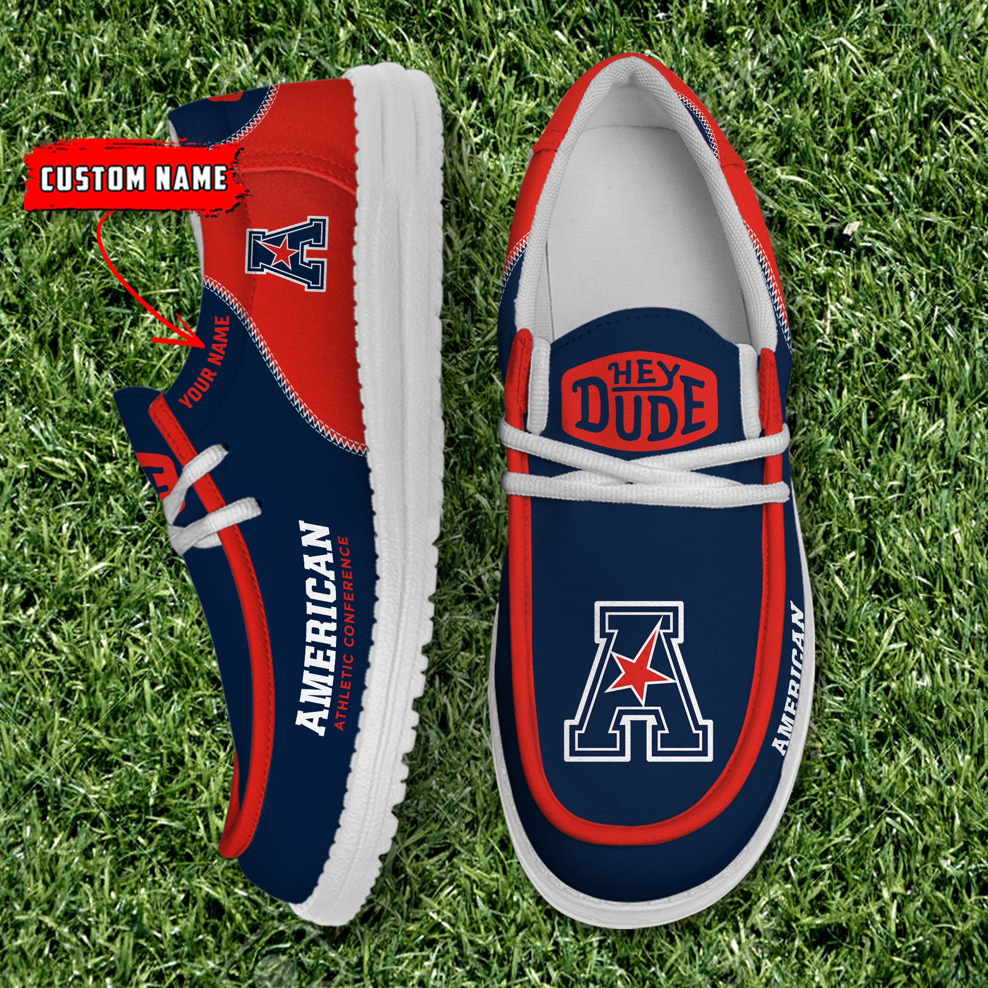 footwearelite american athletic conference custom name hey dude shoes lhavg