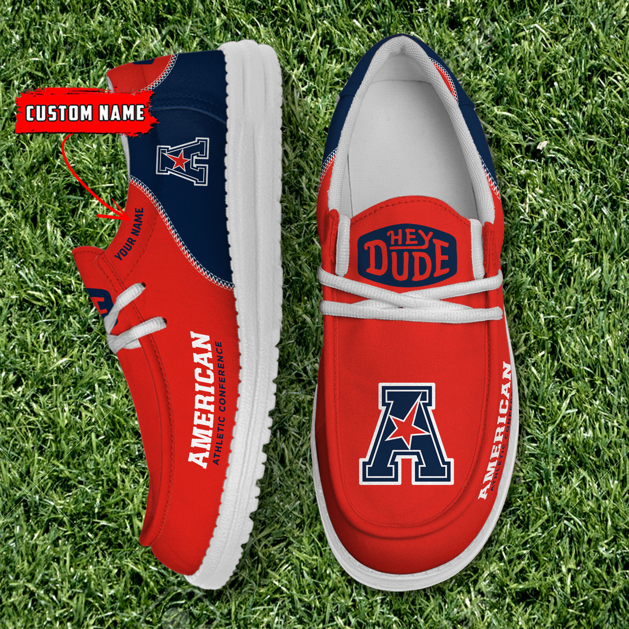 footwearelite american athletic conference custom name hey dude shoes wftpi