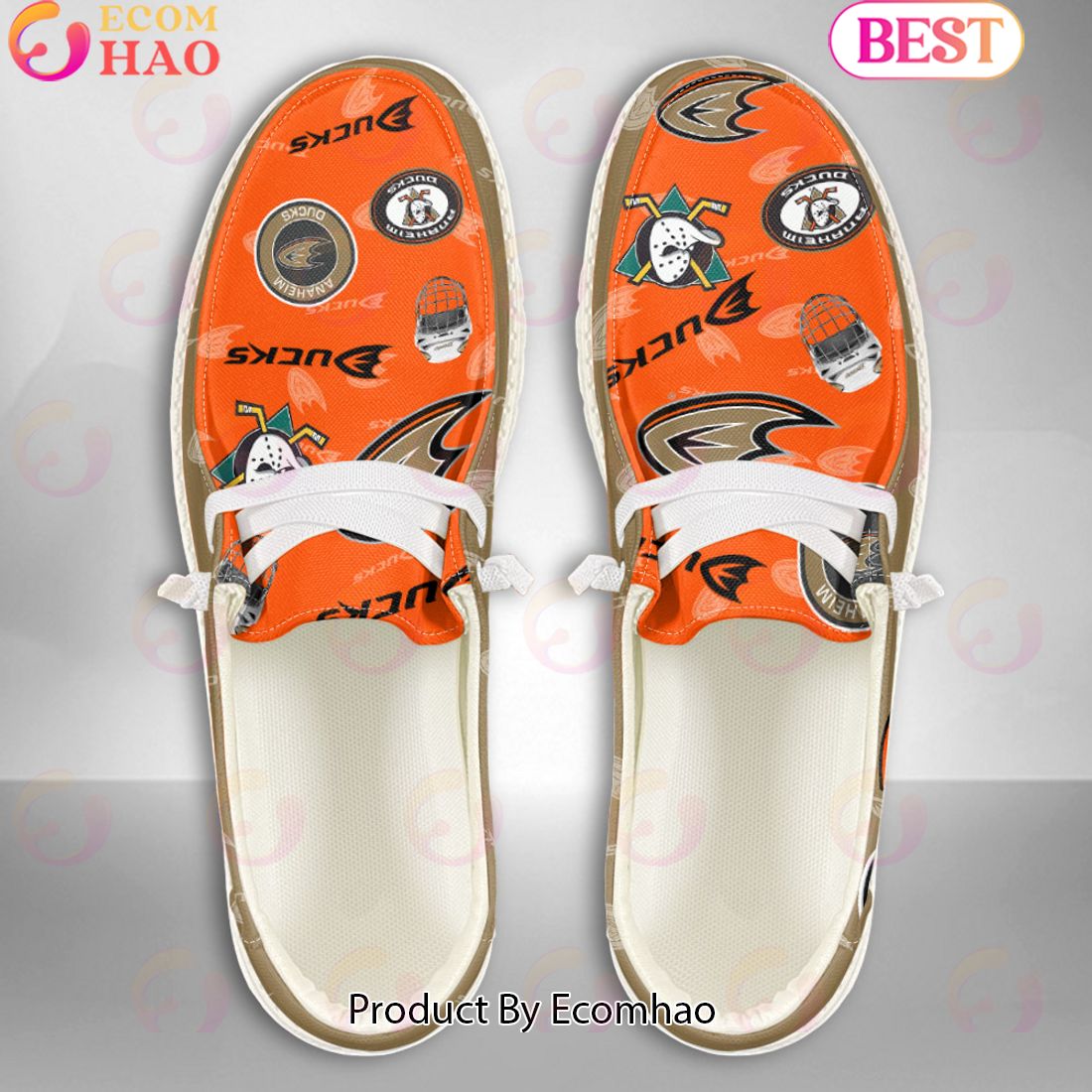 footwearelite anaheim ducks custom name hey dude shoes bq6fh