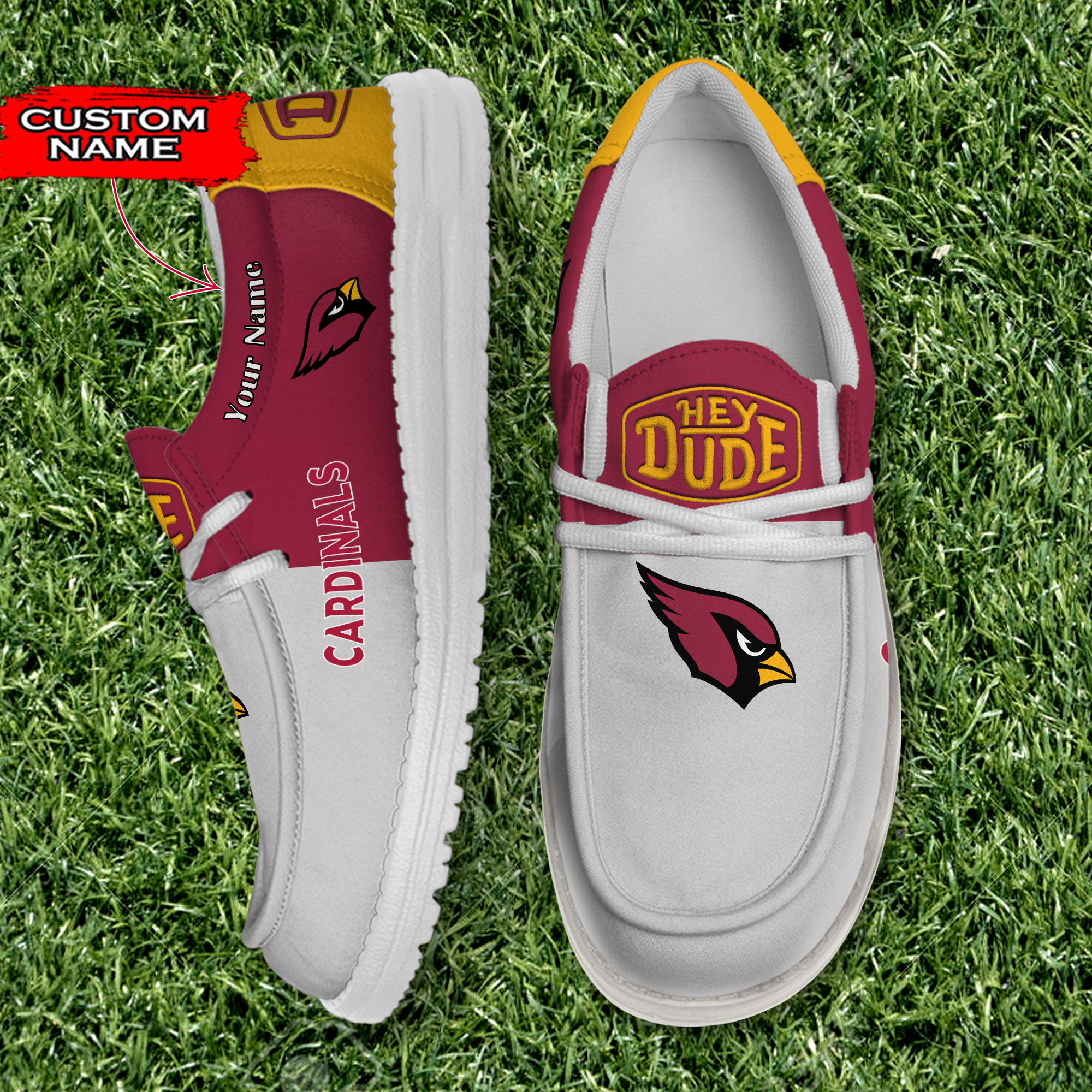 footwearelite arizona cardinals custom name hey dude shoes esyfr