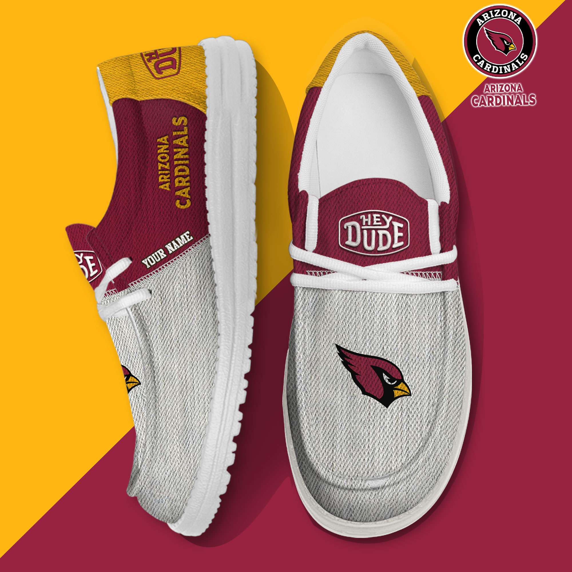 footwearelite arizona cardinals custom name hey dude shoes xdrom