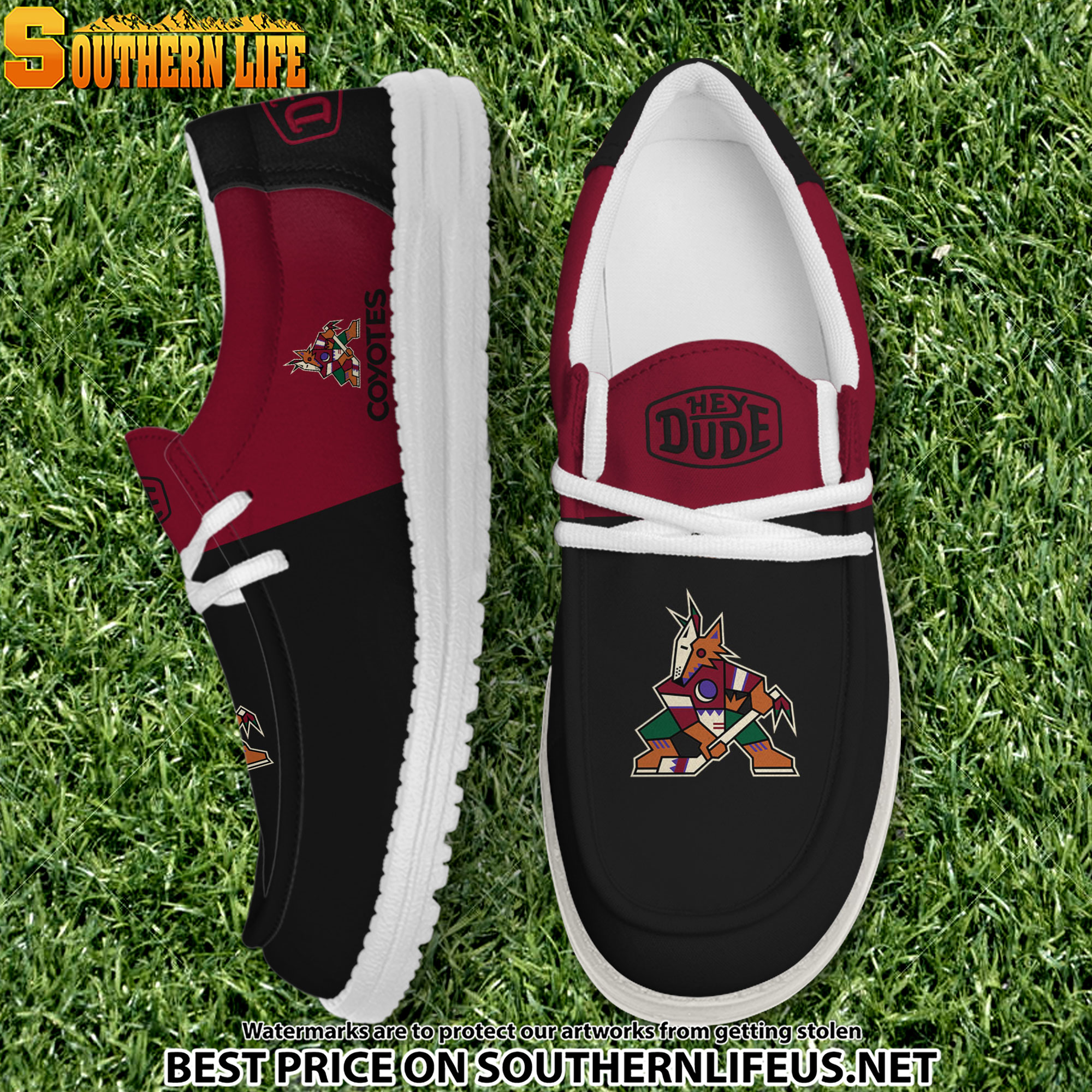 footwearelite arizona coyotes custom name hey dude shoes 9hzvm