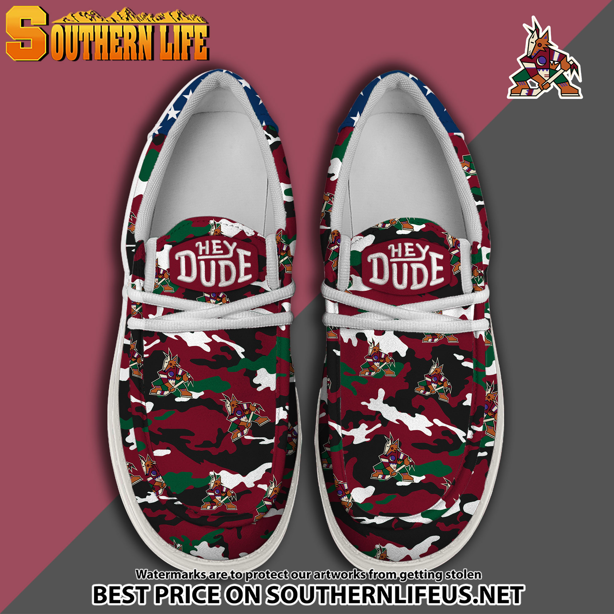 footwearelite arizona coyotes custom name hey dude shoes wp9d7