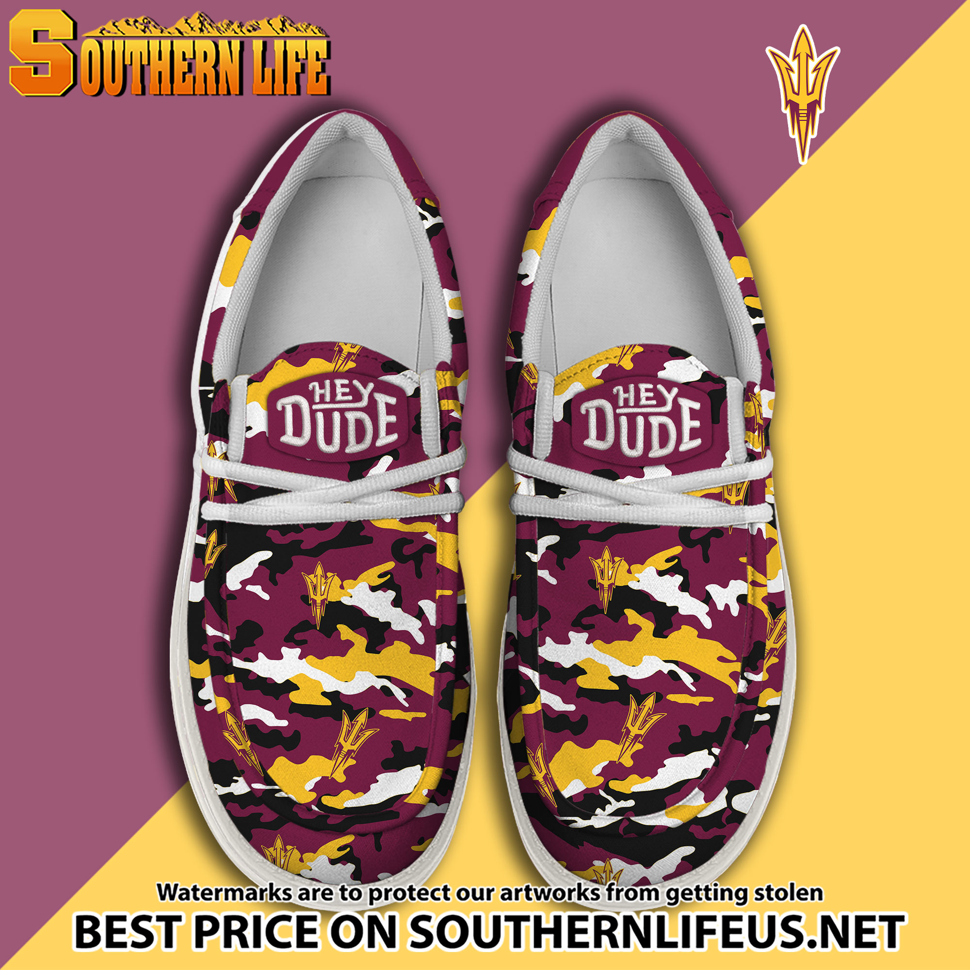 footwearelite arizona state sun devils custom name hey dude shoes r4yer