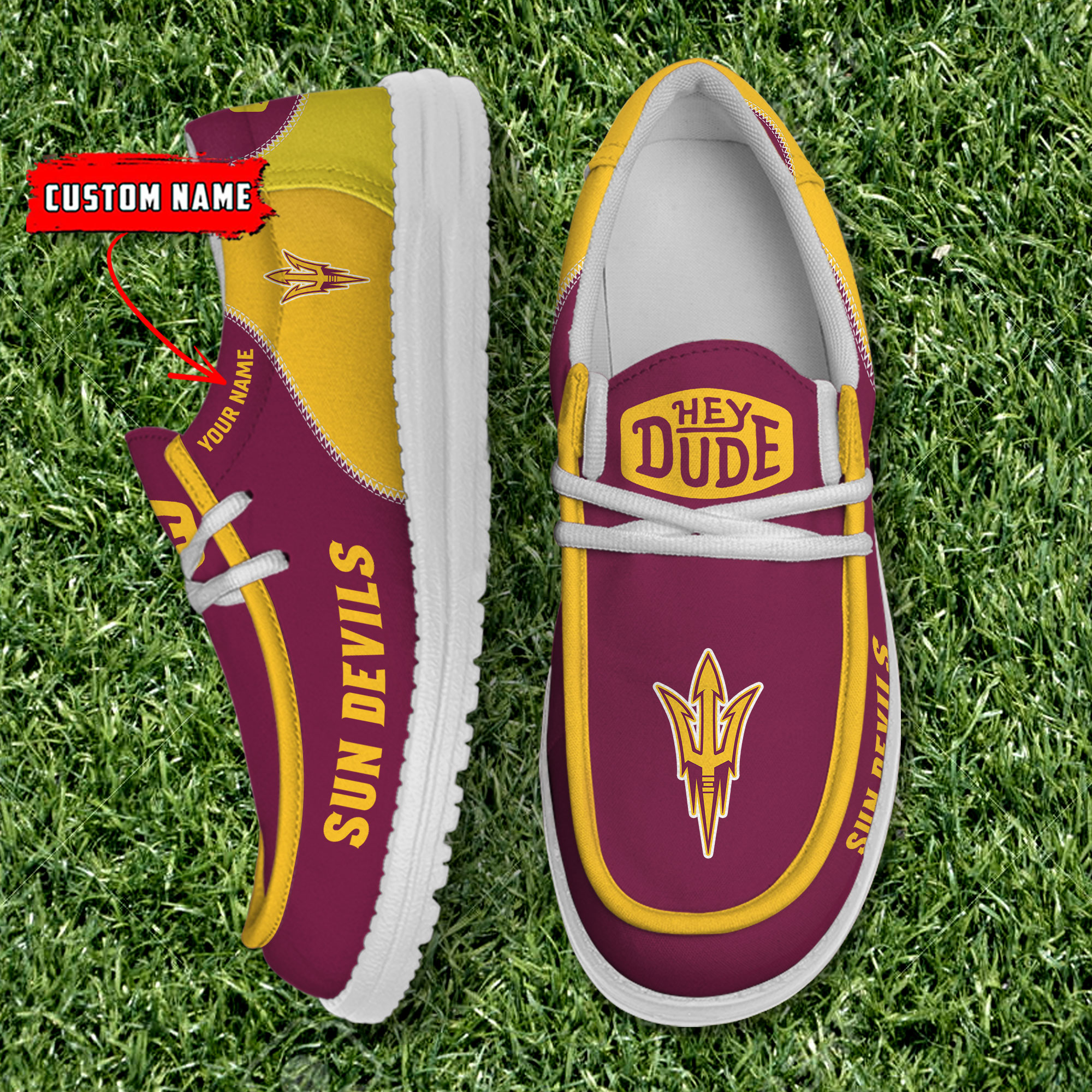 footwearelite arizona state sun devils custom name hey dude shoes rbrlx