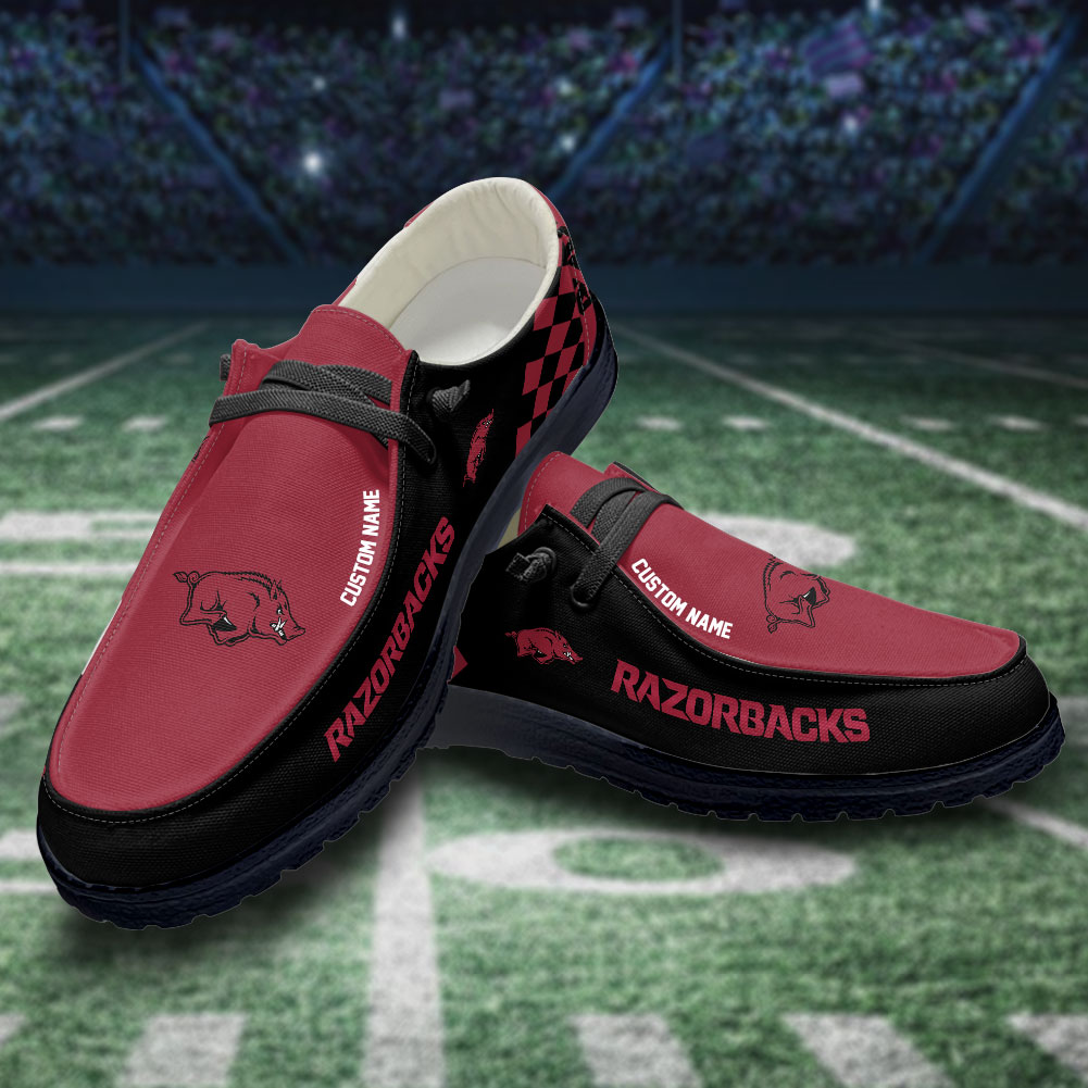 footwearelite arkansas razorbacks custom name hey dude shoes jxtbc