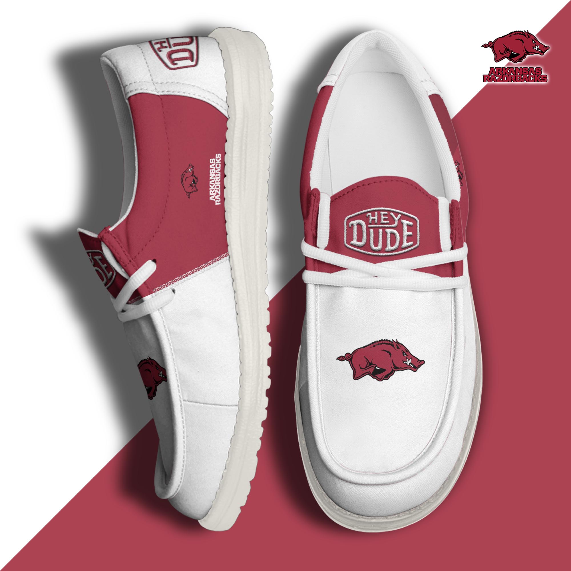 footwearelite arkansas razorbacks custom name hey dude shoes rtjne