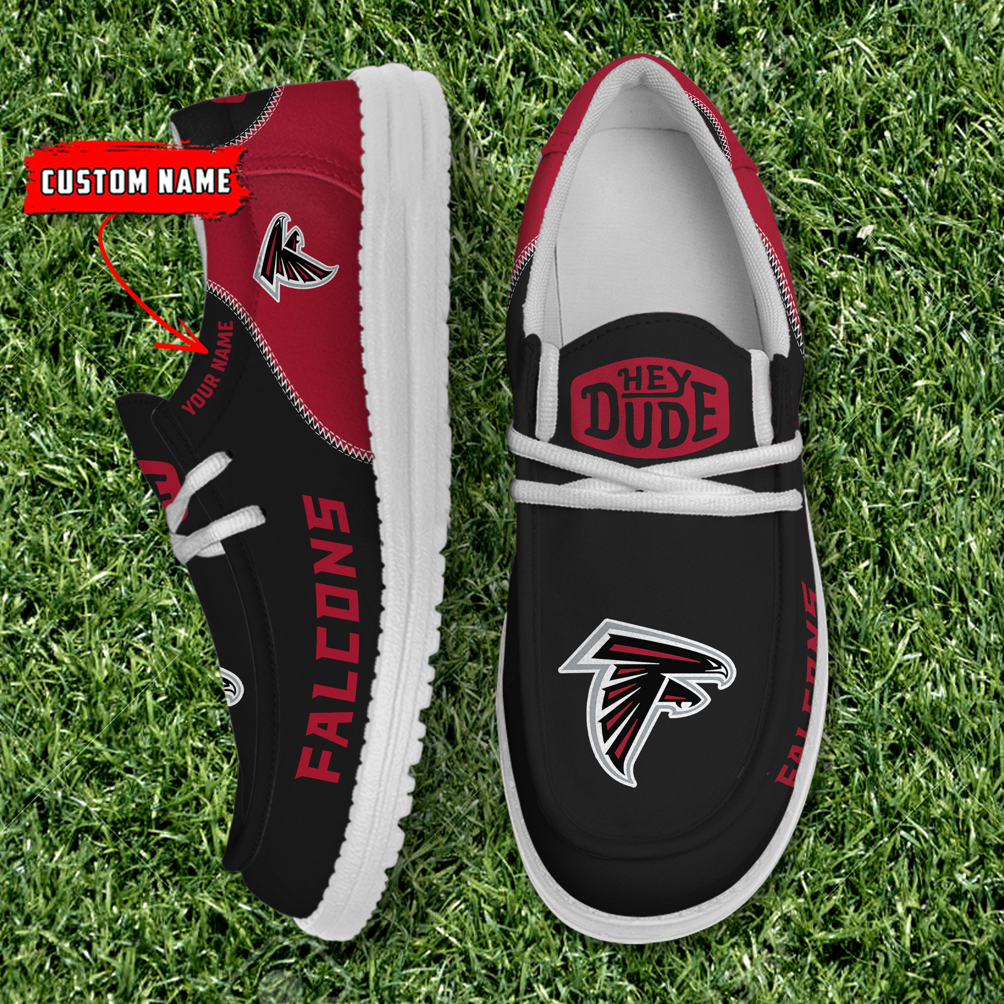 footwearelite atlanta falcons custom name hey dude shoes 3vbhs