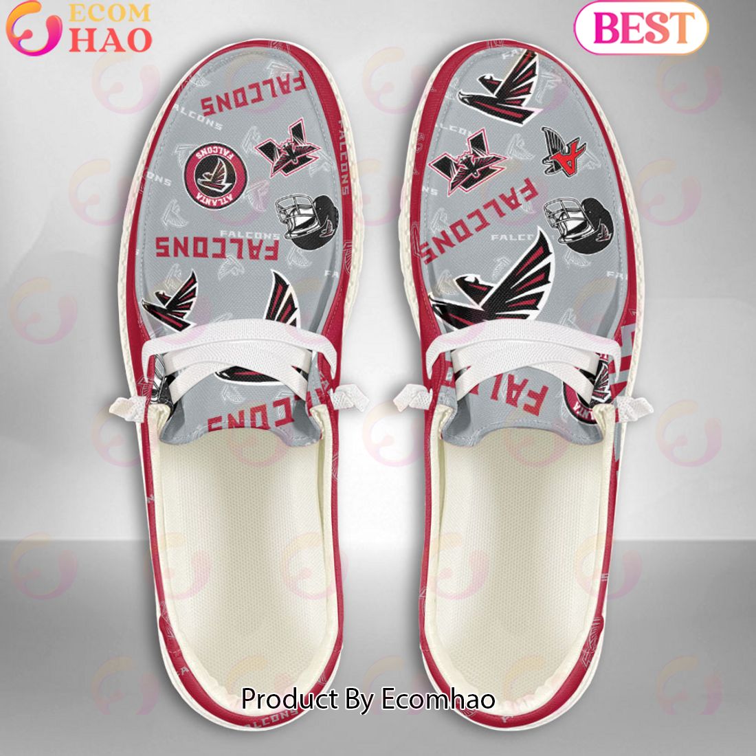 footwearelite atlanta falcons custom name hey dude shoes 4a39o