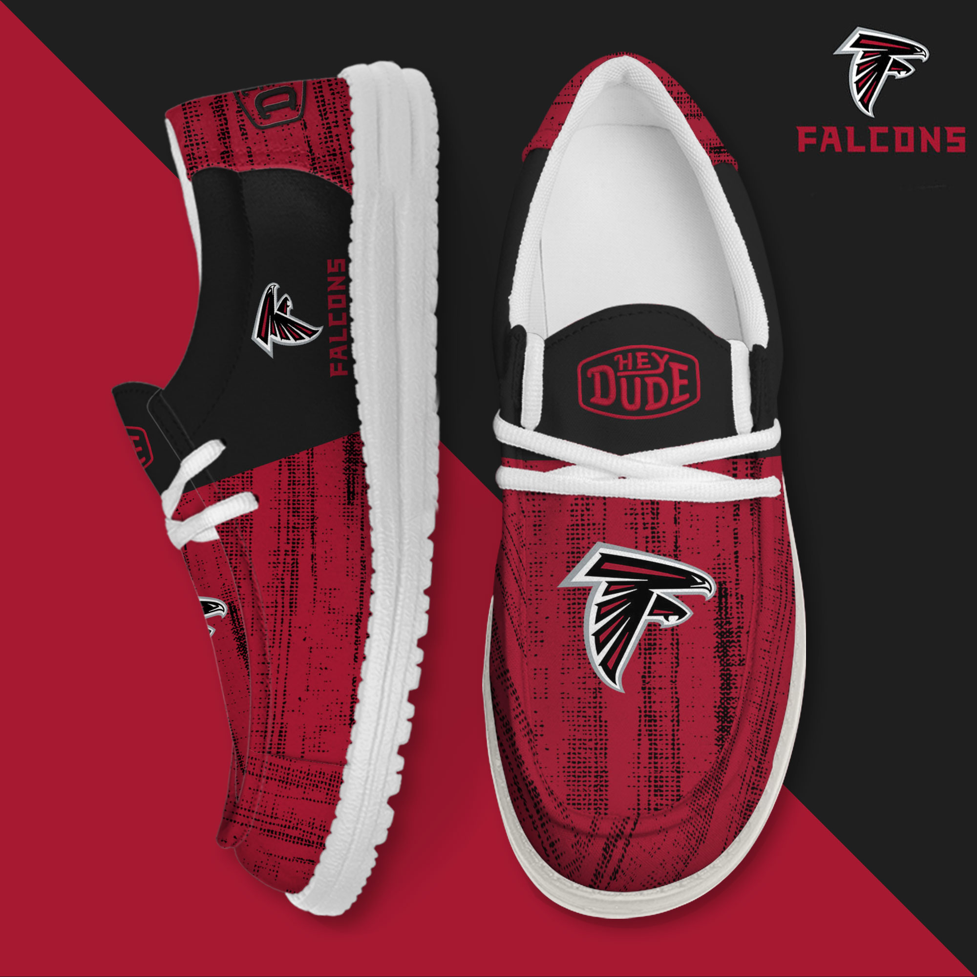 footwearelite atlanta falcons custom name hey dude shoes 5fhmd