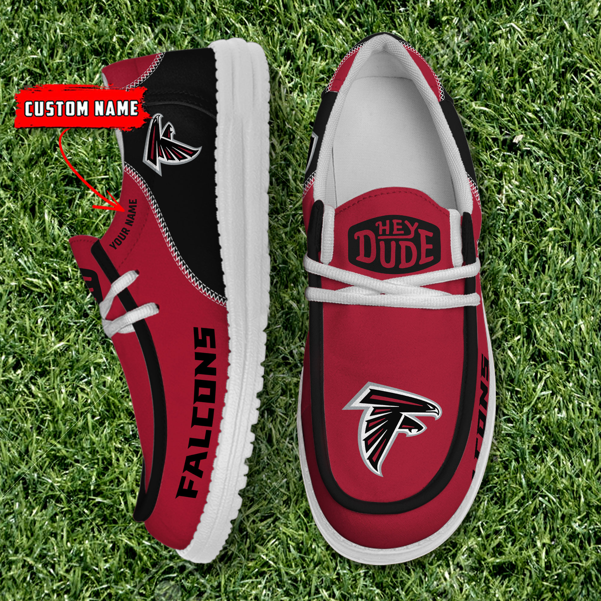 footwearelite atlanta falcons custom name hey dude shoes i1loe