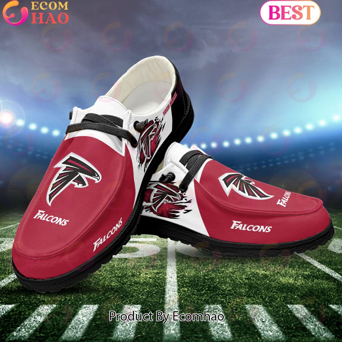 footwearelite atlanta falcons custom name hey dude shoes nwd1d