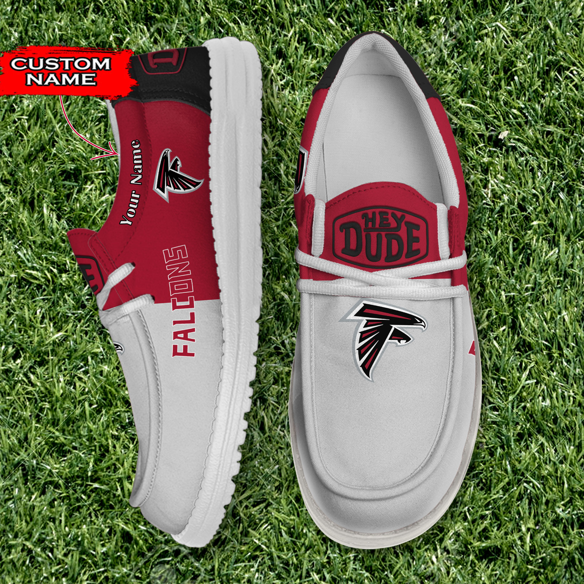 footwearelite atlanta falcons custom name hey dude shoes tss7d