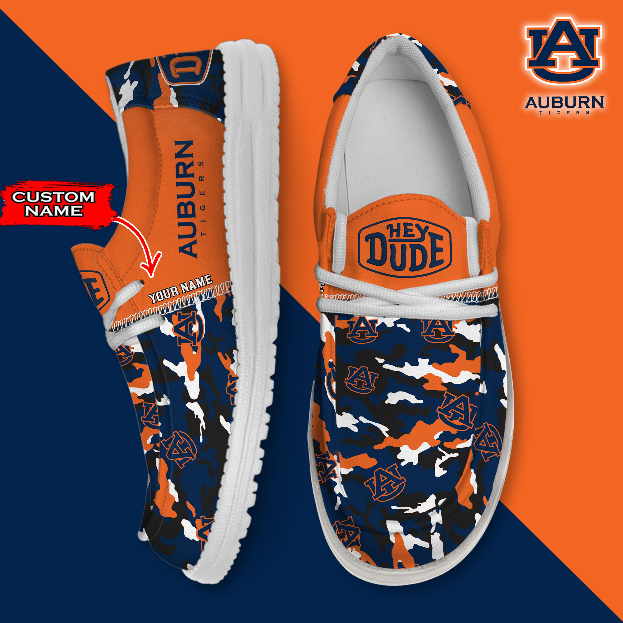 footwearelite auburn tigers custom name hey dude shoes 2uuto