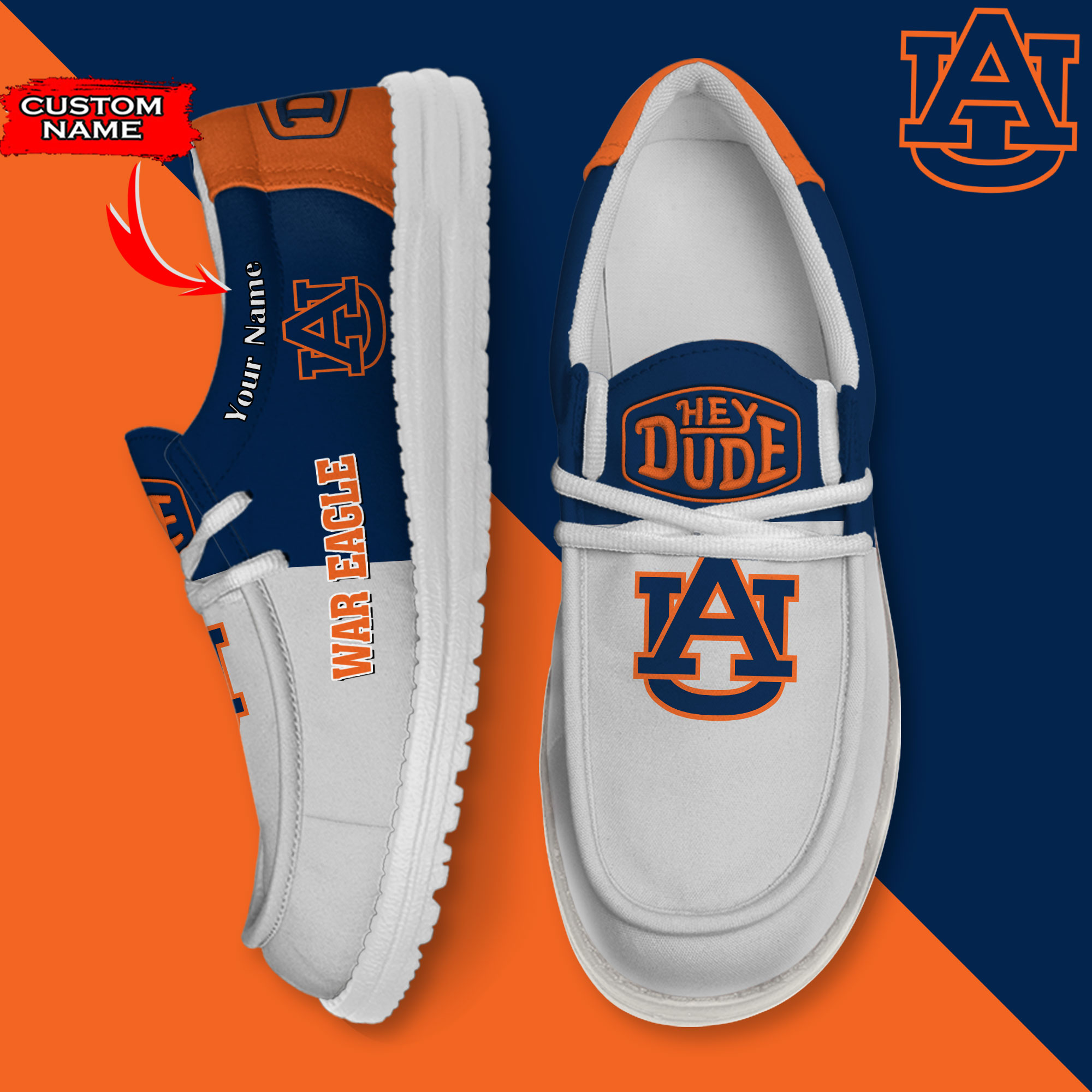 footwearelite auburn tigers custom name hey dude shoes qpjoi