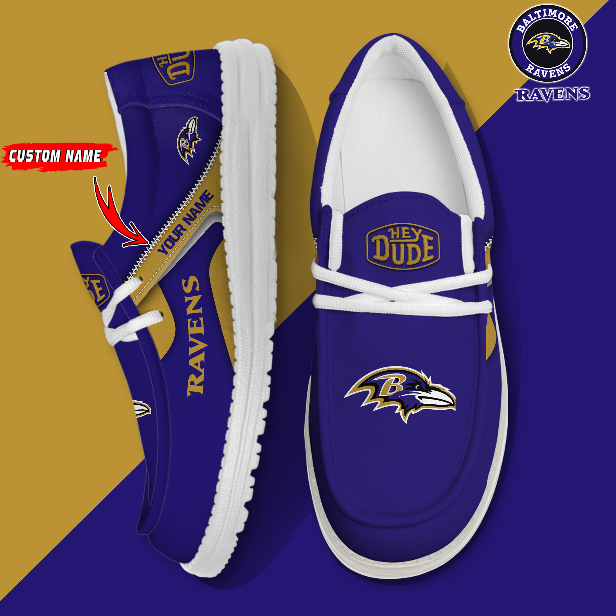 footwearelite baltimore ravens custom name hey dude shoes 0uwmv