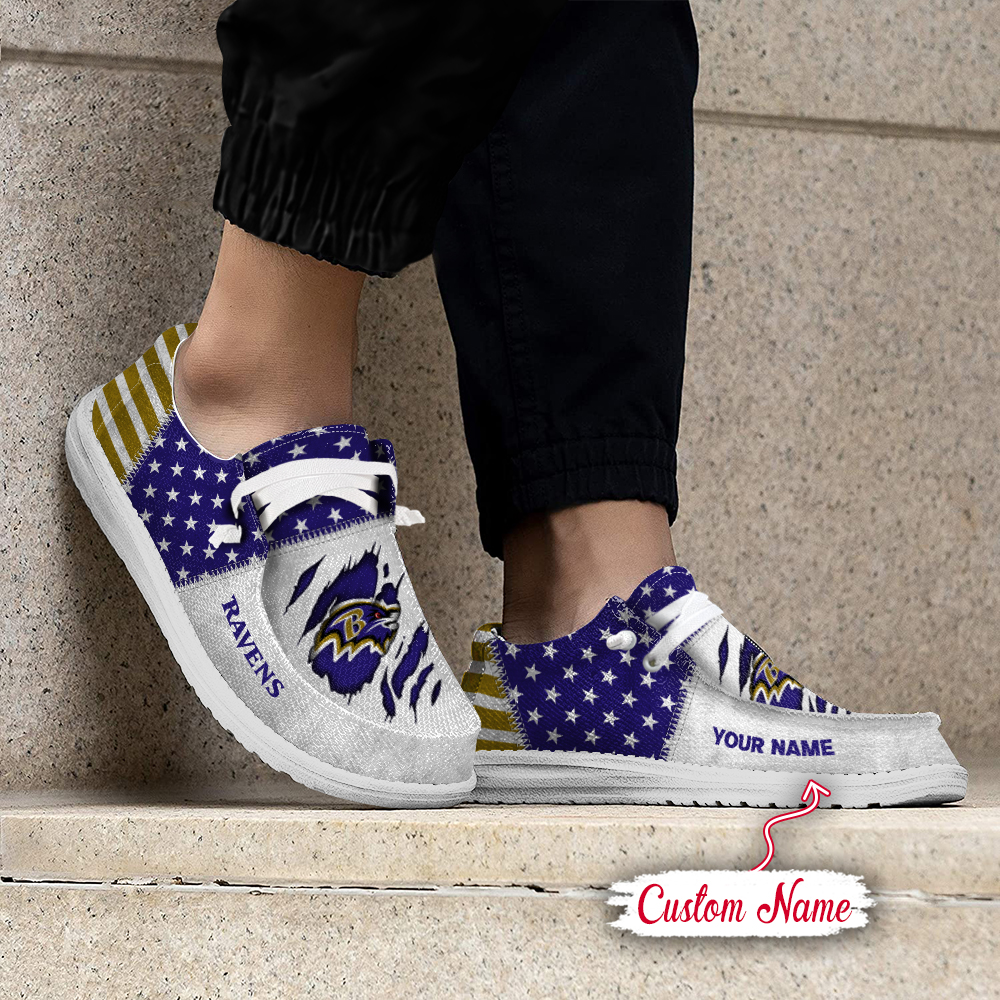 footwearelite baltimore ravens custom name hey dude shoes 3mkmz