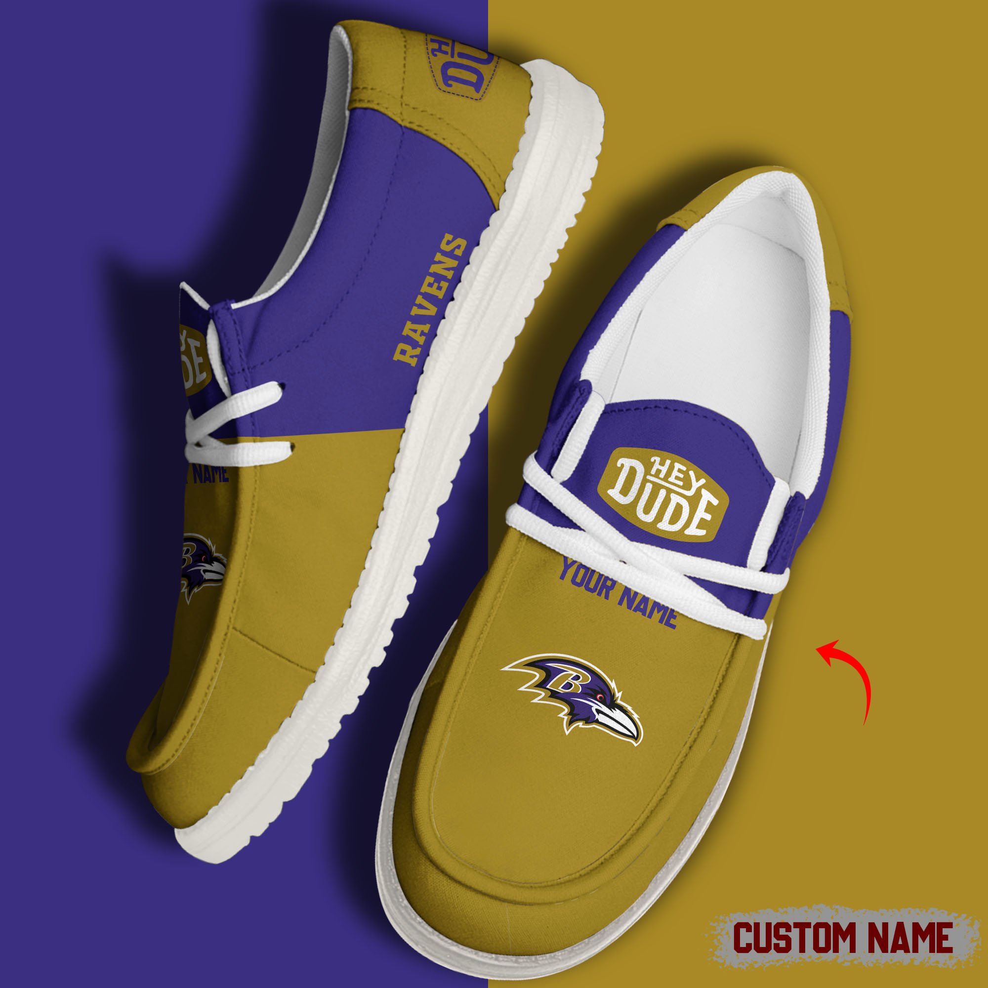 footwearelite baltimore ravens custom name hey dude shoes 3xji2