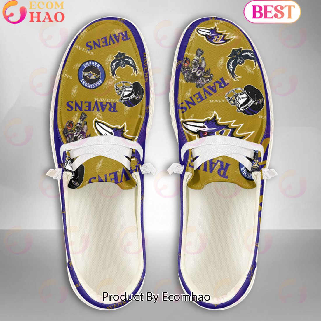 footwearelite baltimore ravens custom name hey dude shoes esihy