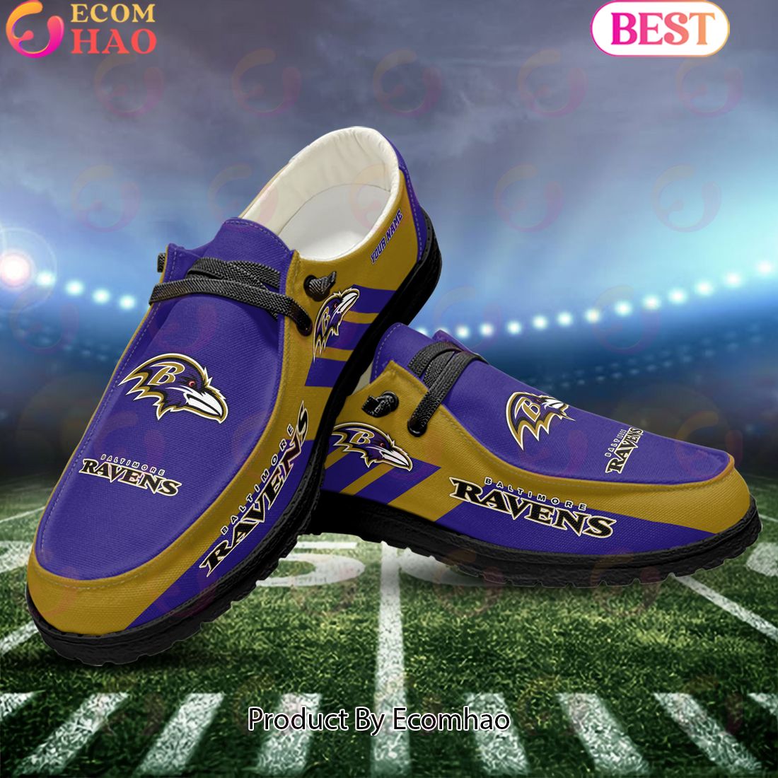 footwearelite baltimore ravens custom name hey dude shoes hi3vs