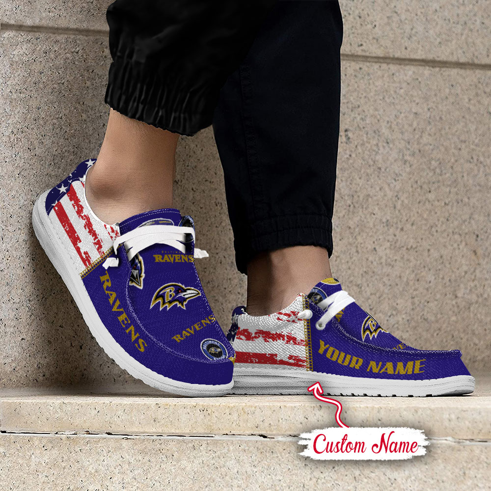 footwearelite baltimore ravens custom name hey dude shoes svh1g