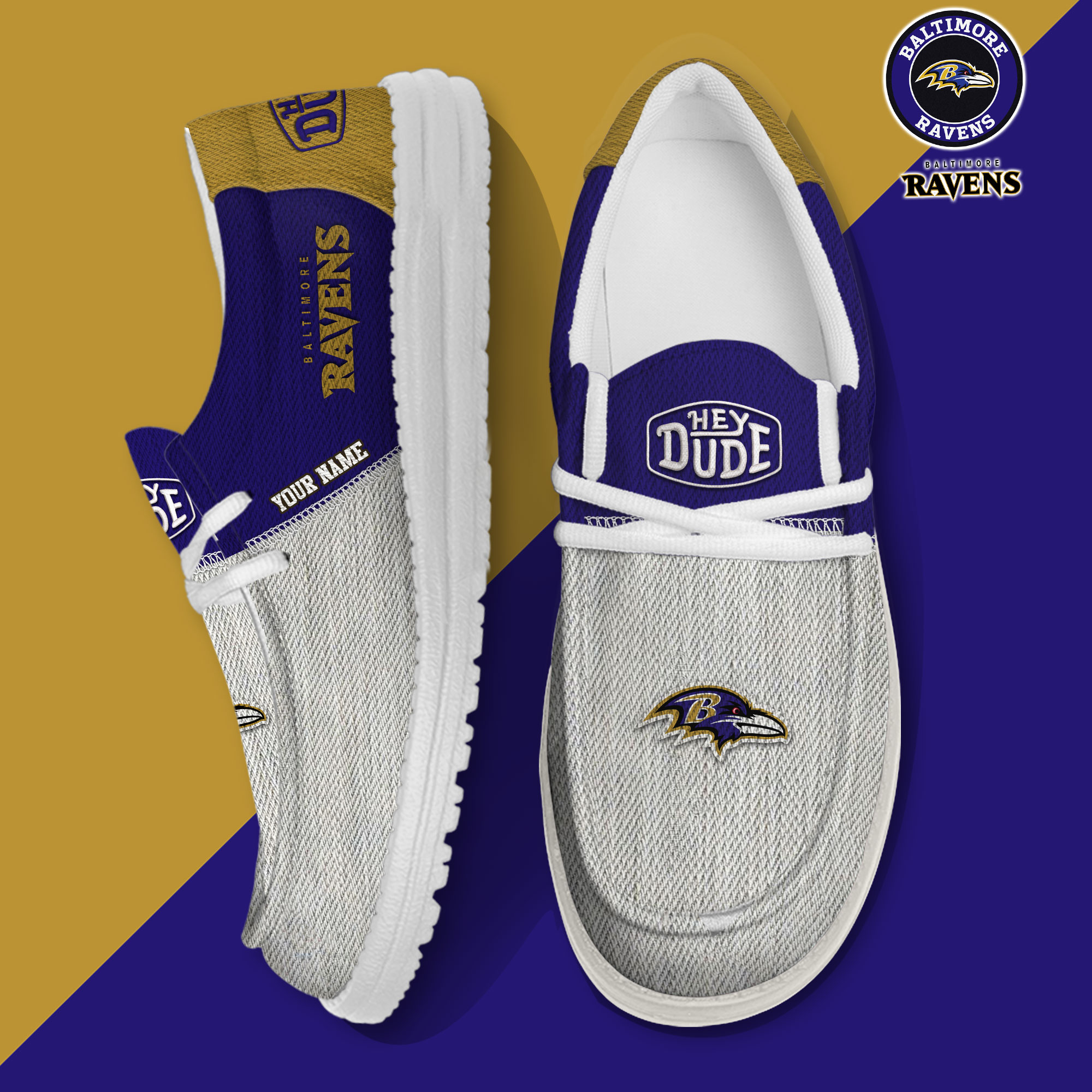 footwearelite baltimore ravens custom name hey dude shoes wl6ol