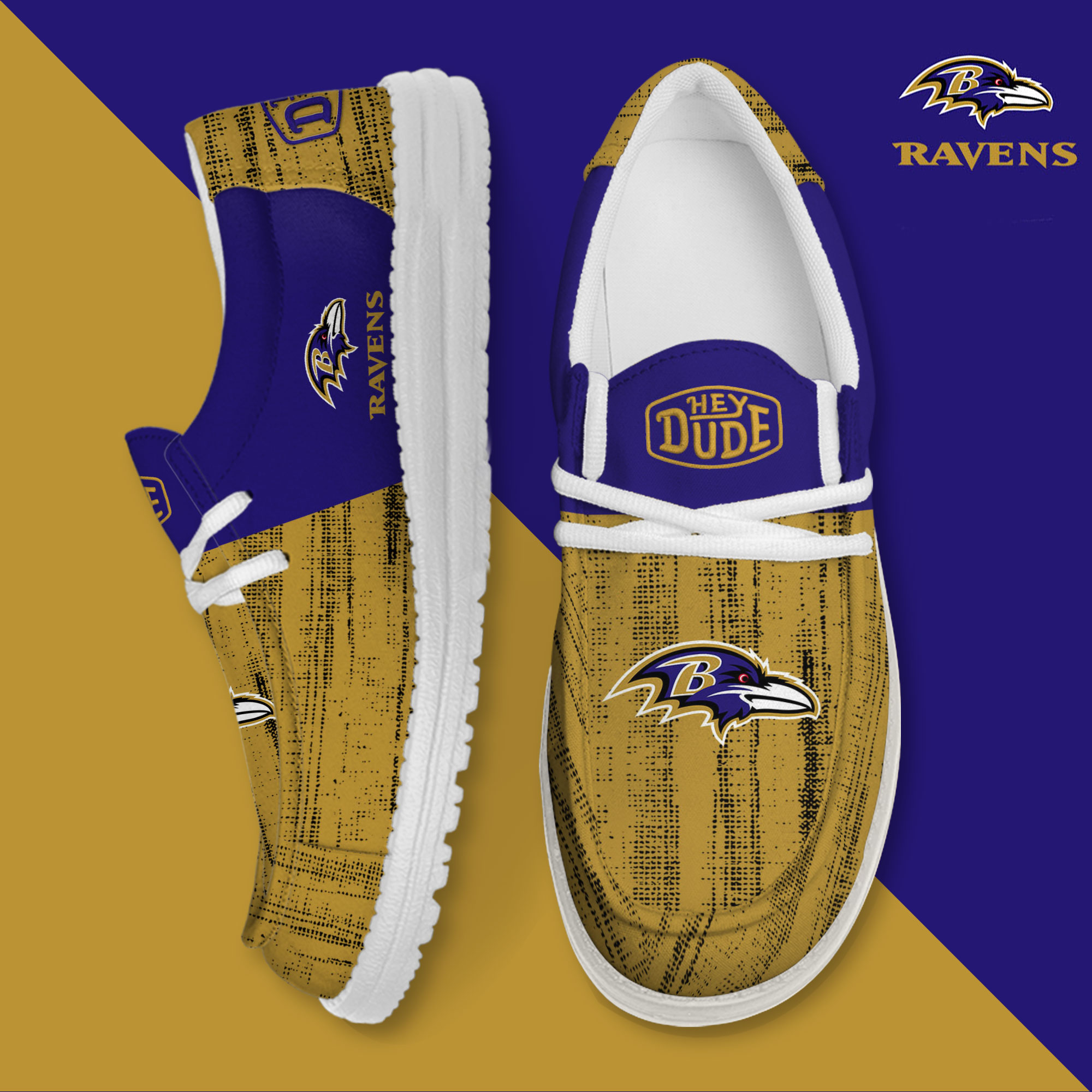 footwearelite baltimore ravens custom name hey dude shoes yco1y