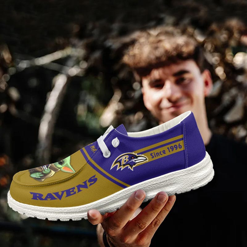 footwearelite baltimore ravens custom name hey dude shoes zzokd