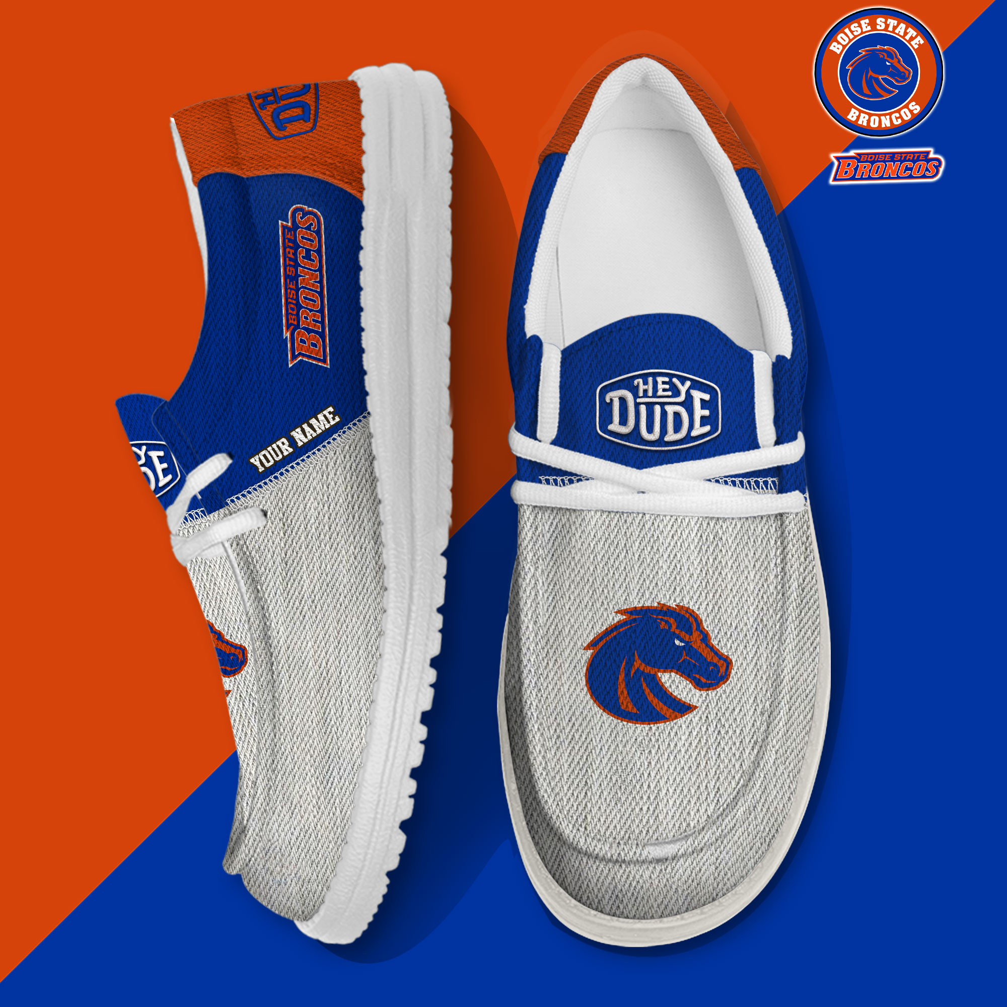 footwearelite boise state broncos custom name hey dude shoes euivm