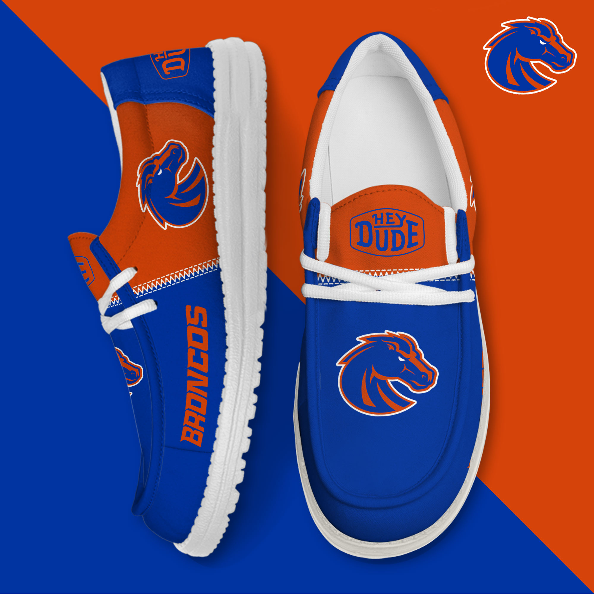 footwearelite boise state broncos custom name hey dude shoes locz9