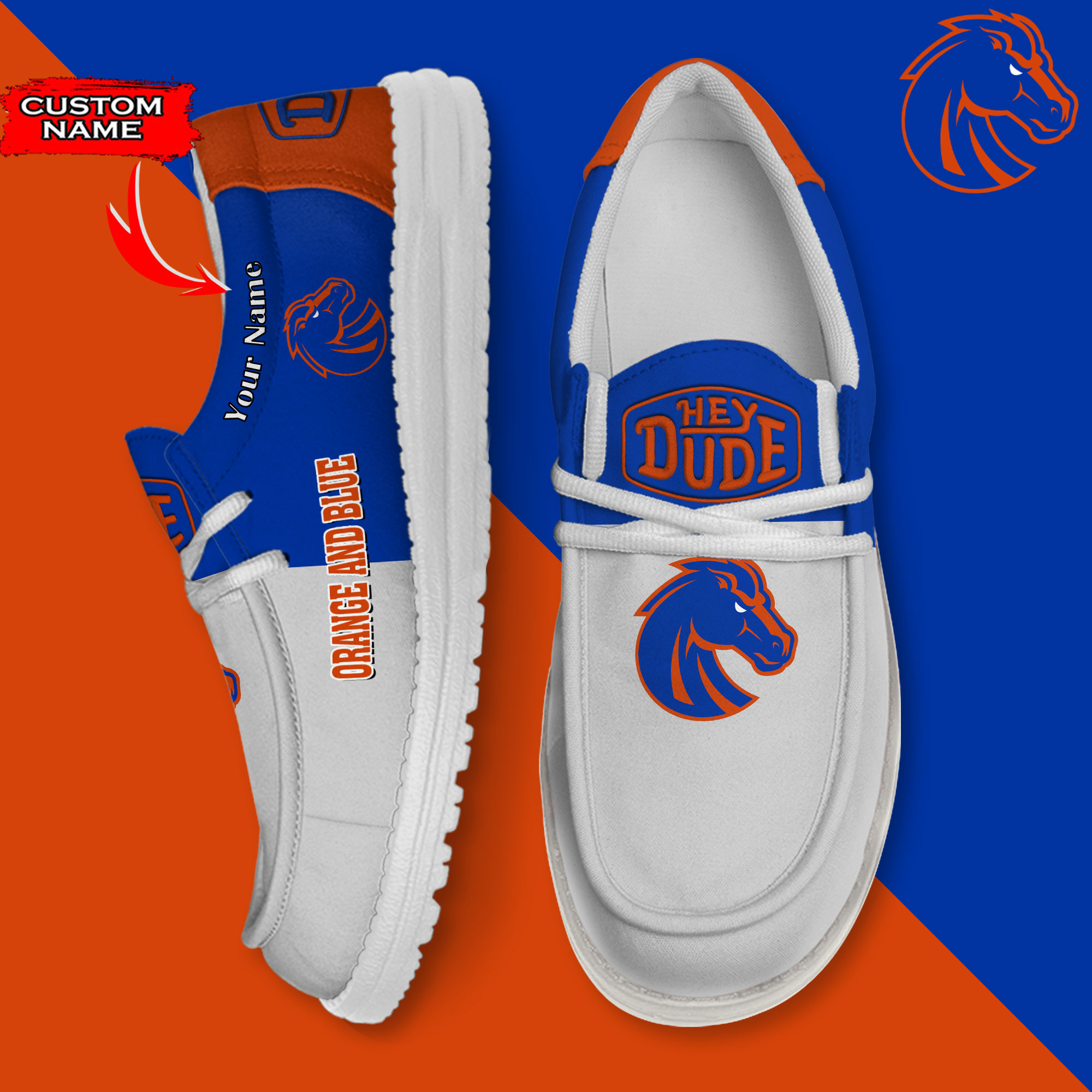 footwearelite boise state broncos custom name hey dude shoes z5gj6