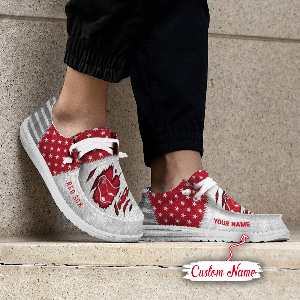 footwearelite boston red sox custom name hey dude shoes w0avz