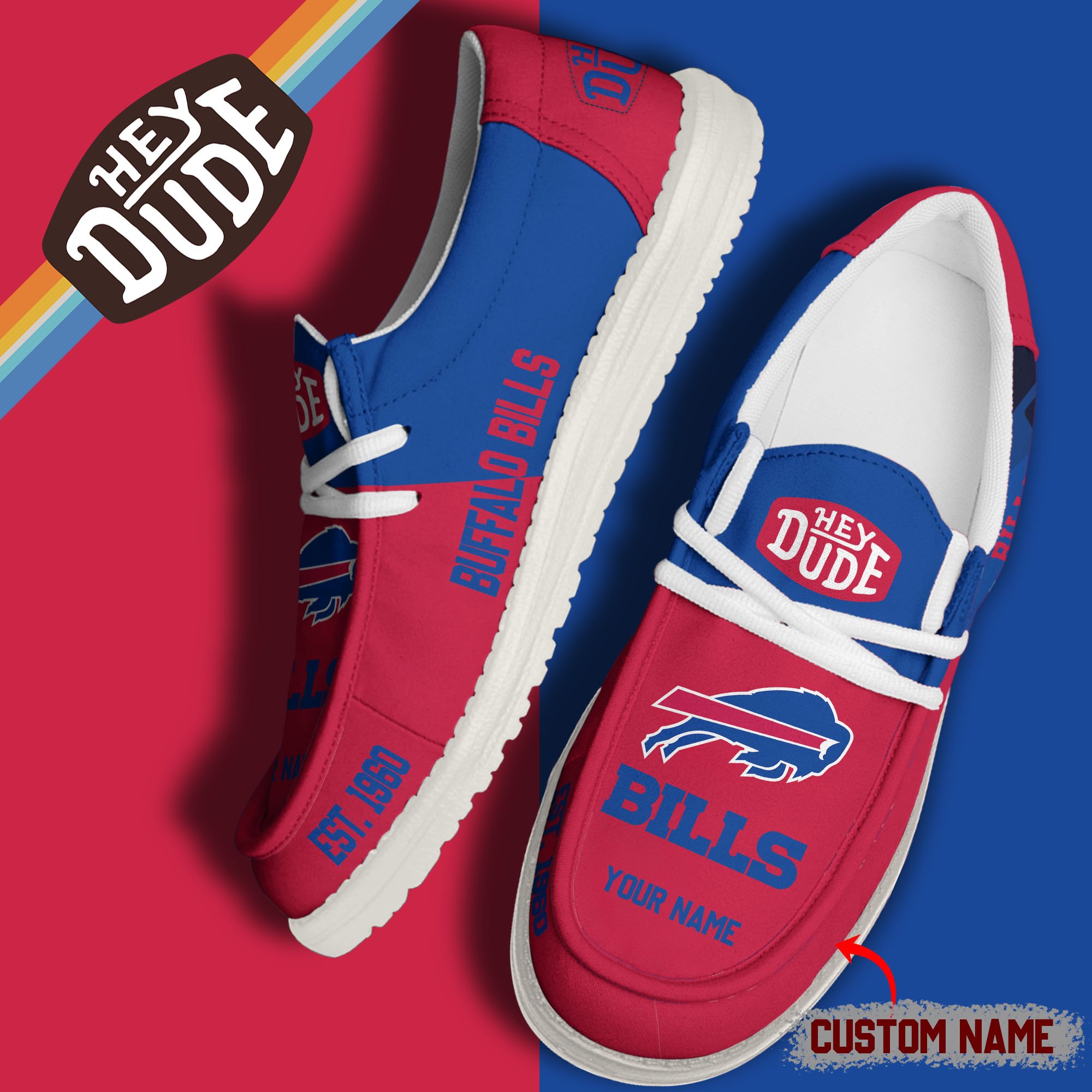 footwearelite buffalo bills custom name hey dude shoes 2lss4