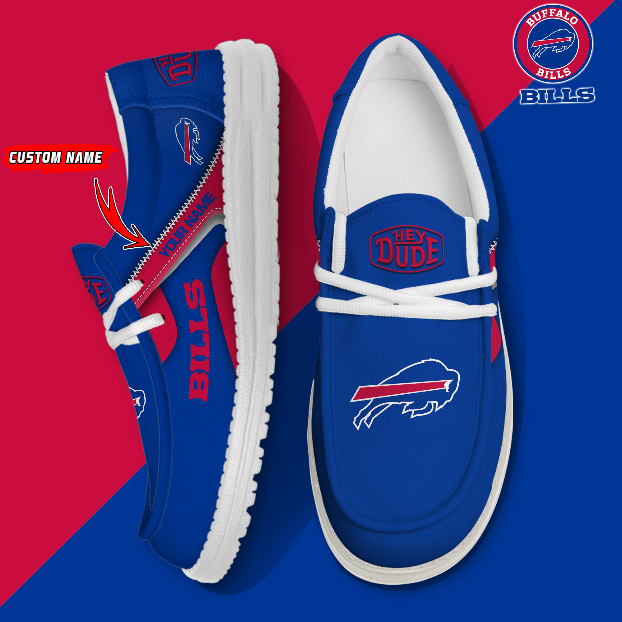 footwearelite buffalo bills custom name hey dude shoes bmsye