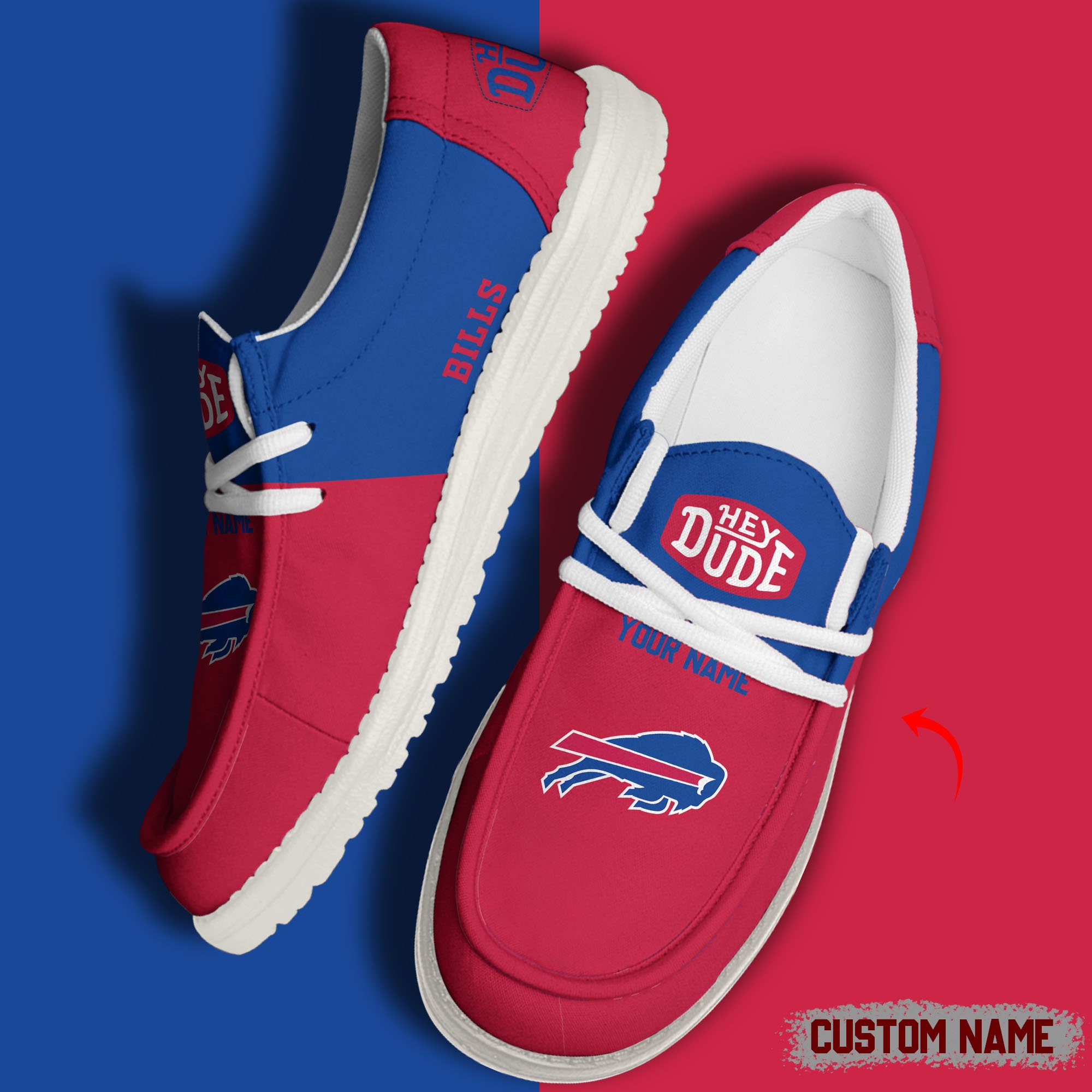 footwearelite buffalo bills custom name hey dude shoes hcre4