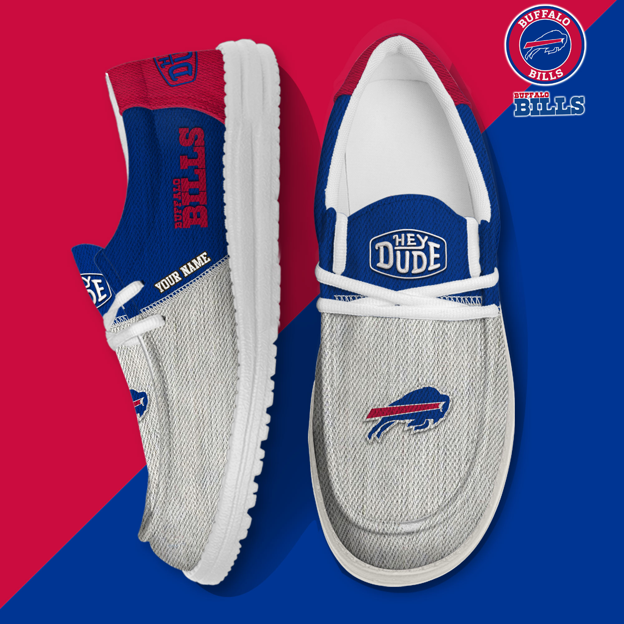 footwearelite buffalo bills custom name hey dude shoes zumki