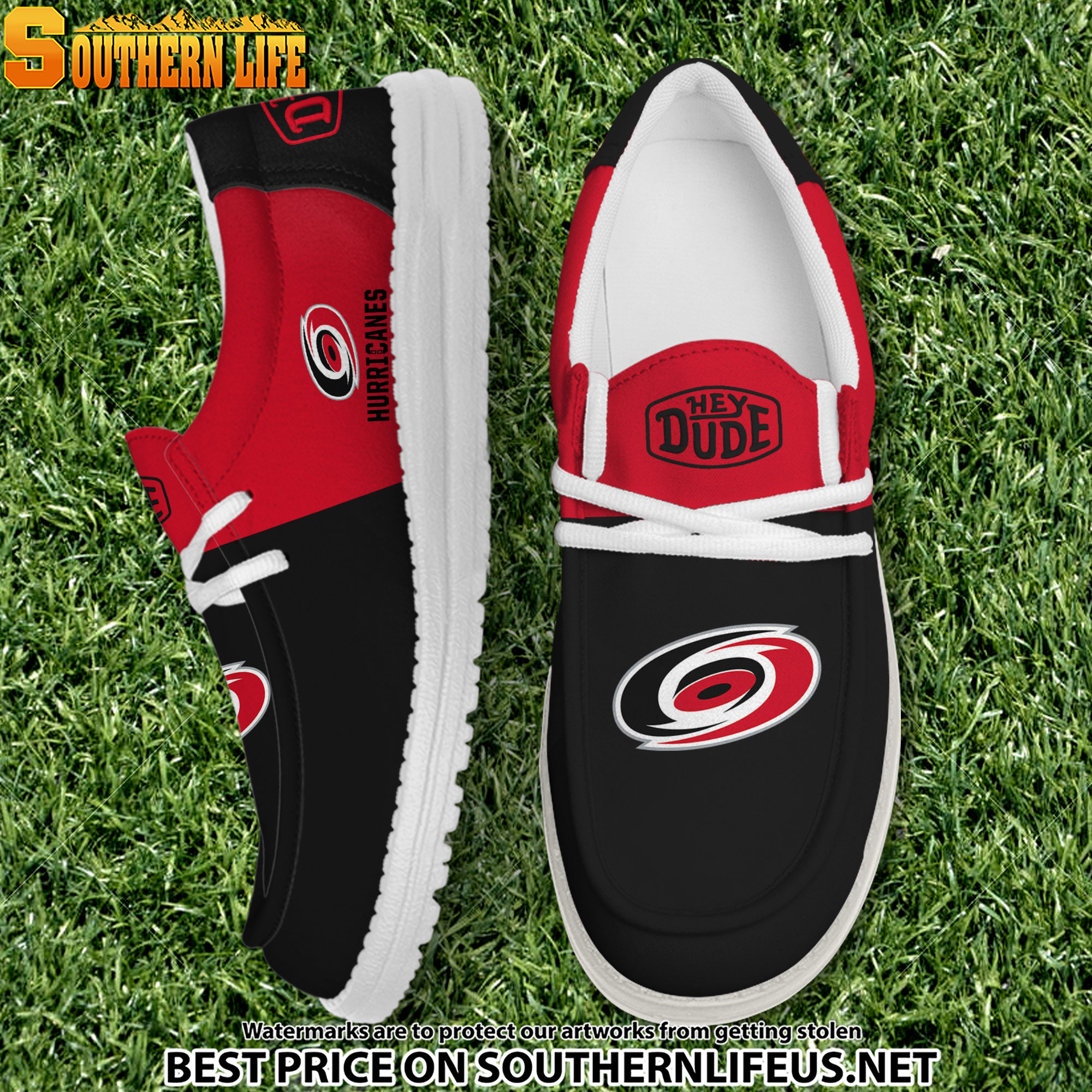 footwearelite carolina hurricanes custom name hey dude shoes c37ug