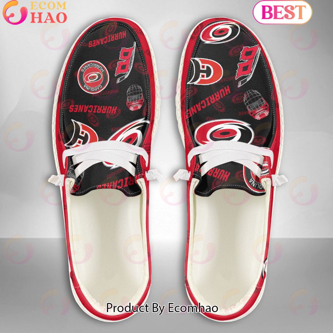 footwearelite carolina hurricanes custom name hey dude shoes oecpl