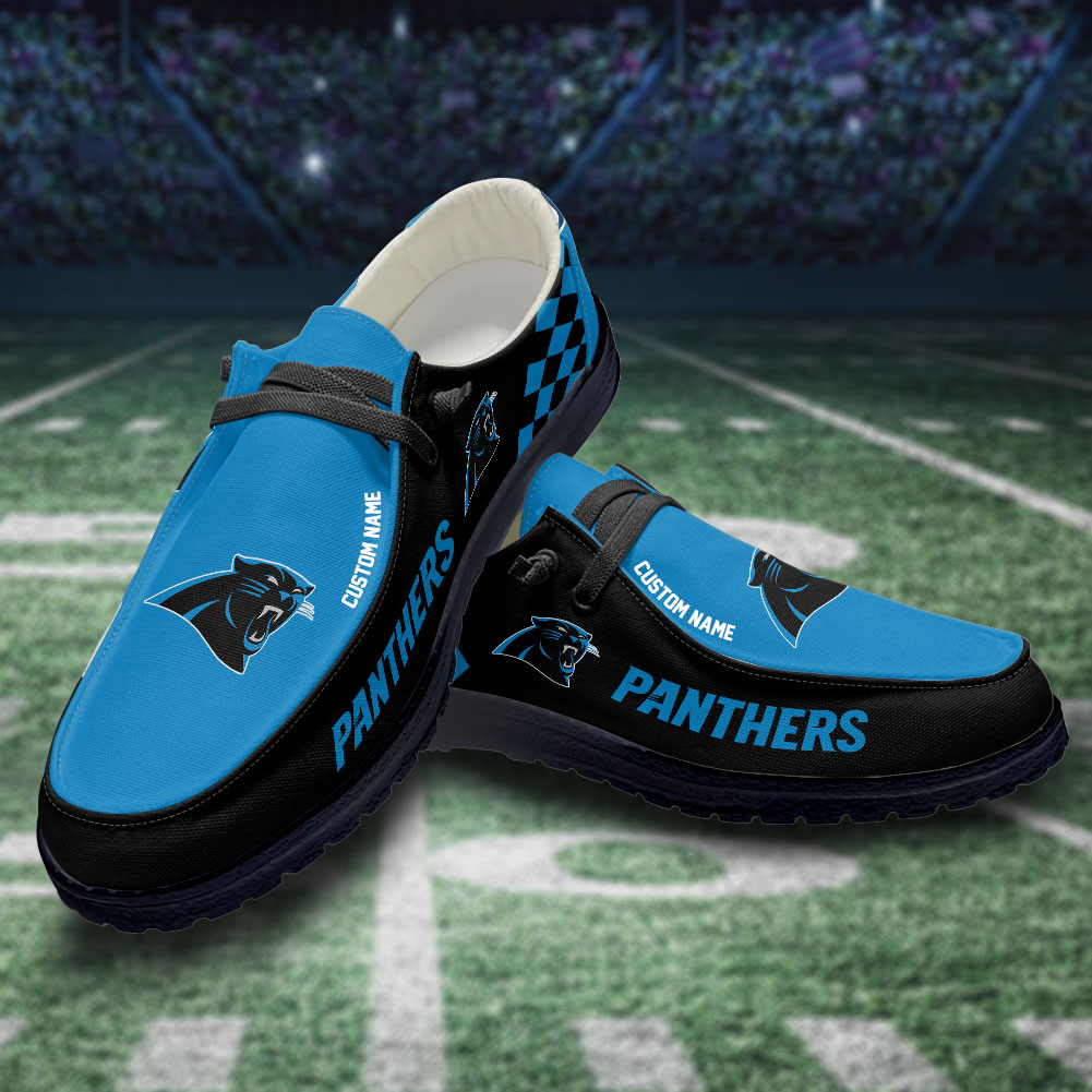 footwearelite carolina panthers custom name hey dude shoes hhqiy